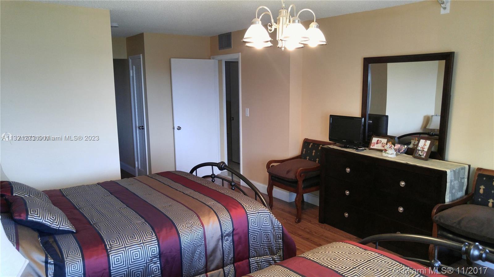 Master bedroom facing door