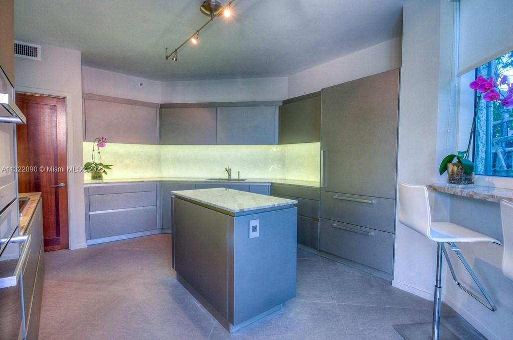 Kitchen with laundry room