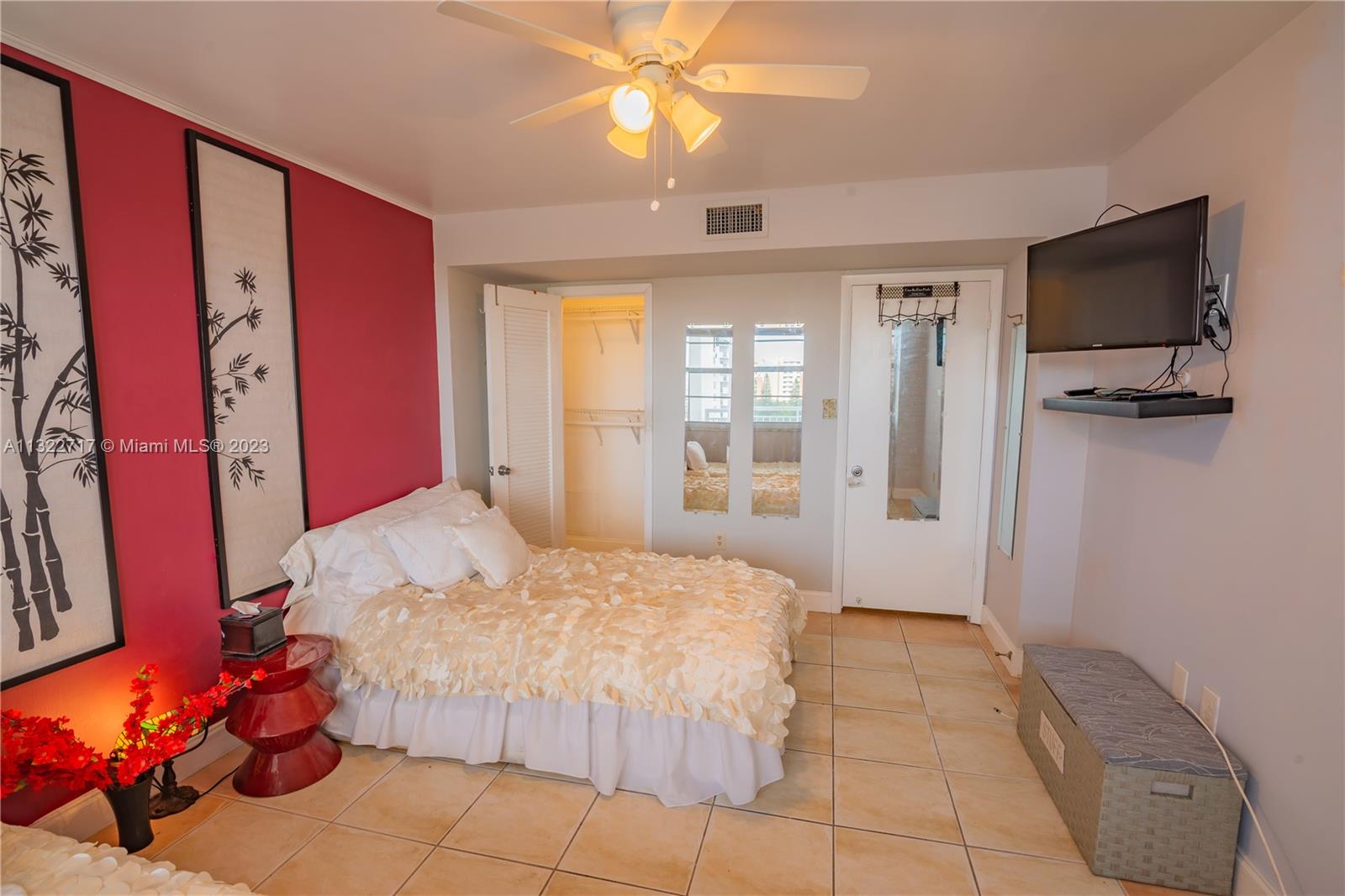  Bedroom, closet and doorway to hall.