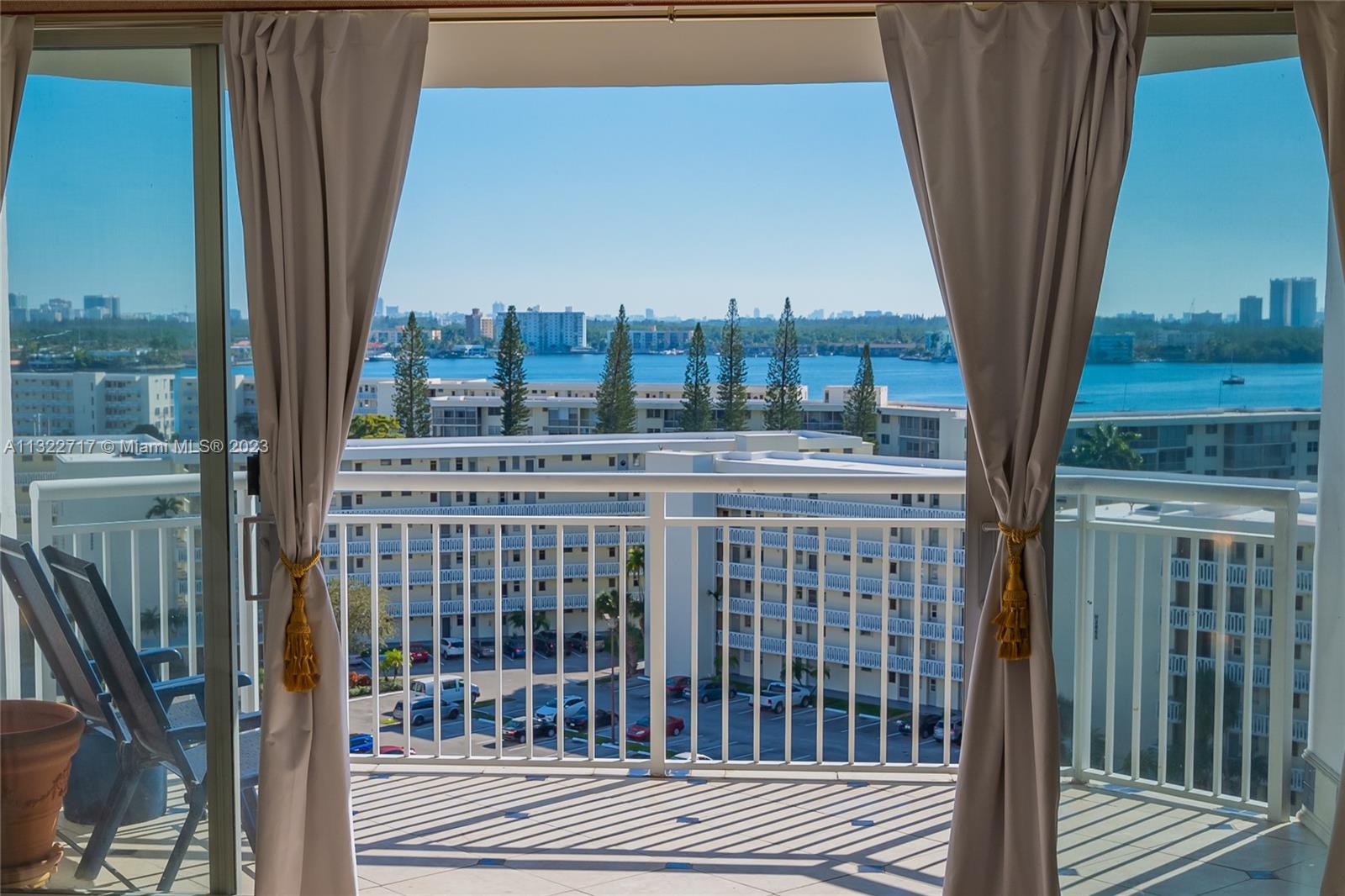 Water view from living room thru south balcony