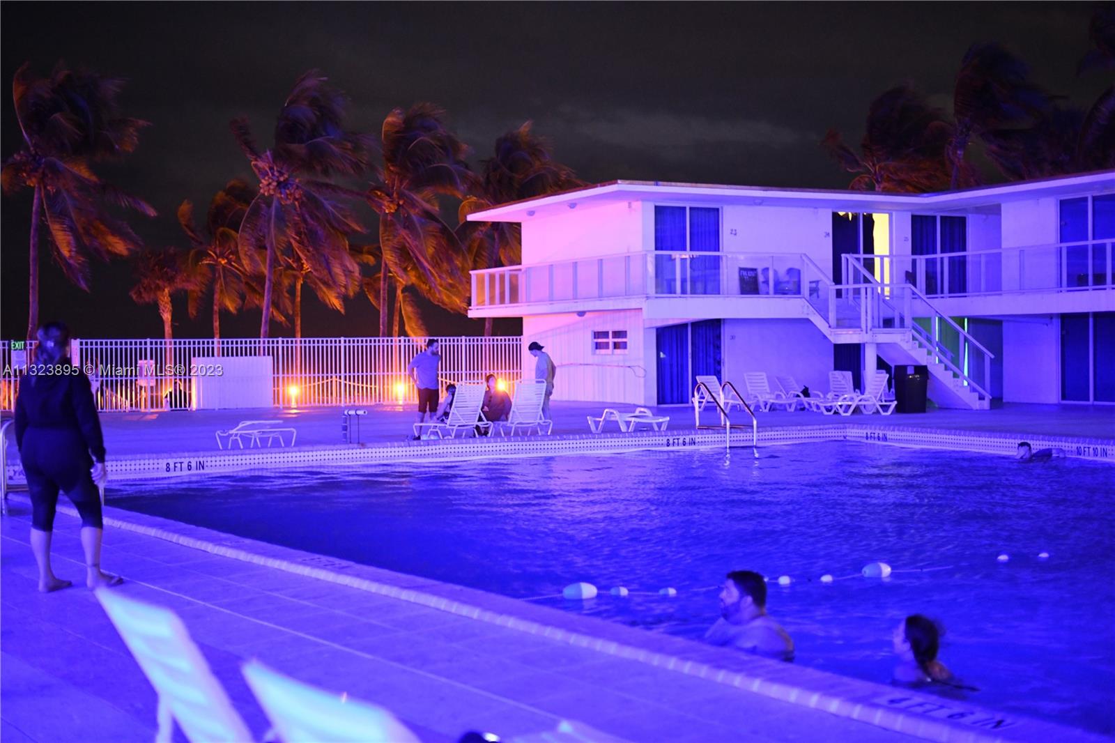 pool at night