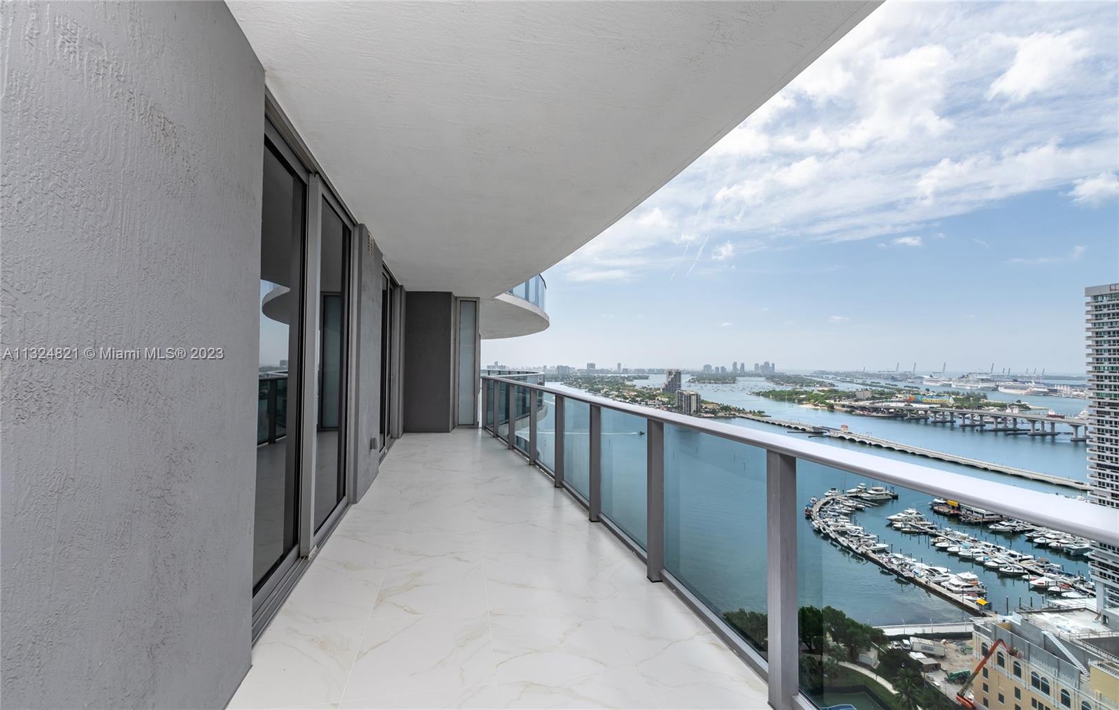 BRIGHT AND SUPER SPACIOUS 3 BED, 3 1/2 BATH UNIT WITH BREATHTAKING VIEWS TO BISCAYNE BAY AT LUXURIOUS AND SPECTACULAR ARIA ON THE BAY. PRIVATE ELEVATOR TO FOYER, FLOOR TO CEILING WINDOWS, BEAUTIFUL AND ELEGANT CALACATTA WHITE POLISHED TILE FLOORING, EUROPEAN CABINETRY KITCHEN WITH BOSCH APPLIANCES. GRANITE COUNTER-TOPS. AMENITIES INCLUDE 2 CURVED SUNRISE AND SUNSET POOLS, JACUZZI OVERLOOKING BAY, INDOOR/OUTDOOR SOCIAL ROOM, EXPANSIVE SUN DECK, BUSINESS CENTER, STATE-OF-THE-ART GYM AND YOGA STUDIO, OUTDOOR FIRE PIT, BBQ, GREAT ROOM, , GAME ROOM AND LIBRARY, TEEN LOUNGE AND KIDS PLAYROOM. CLOSE TO DOWNTOWN, MIAMI BEACH, FINANCIAL DISTRICT BRICKELL AND MUCH MORE! QUICK ACCESS TO MAJOR HIGHWAYS.  The unit has tenant showings that must be requested within 24 hours.
