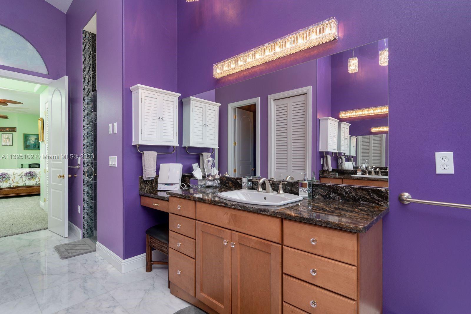 Master bath down