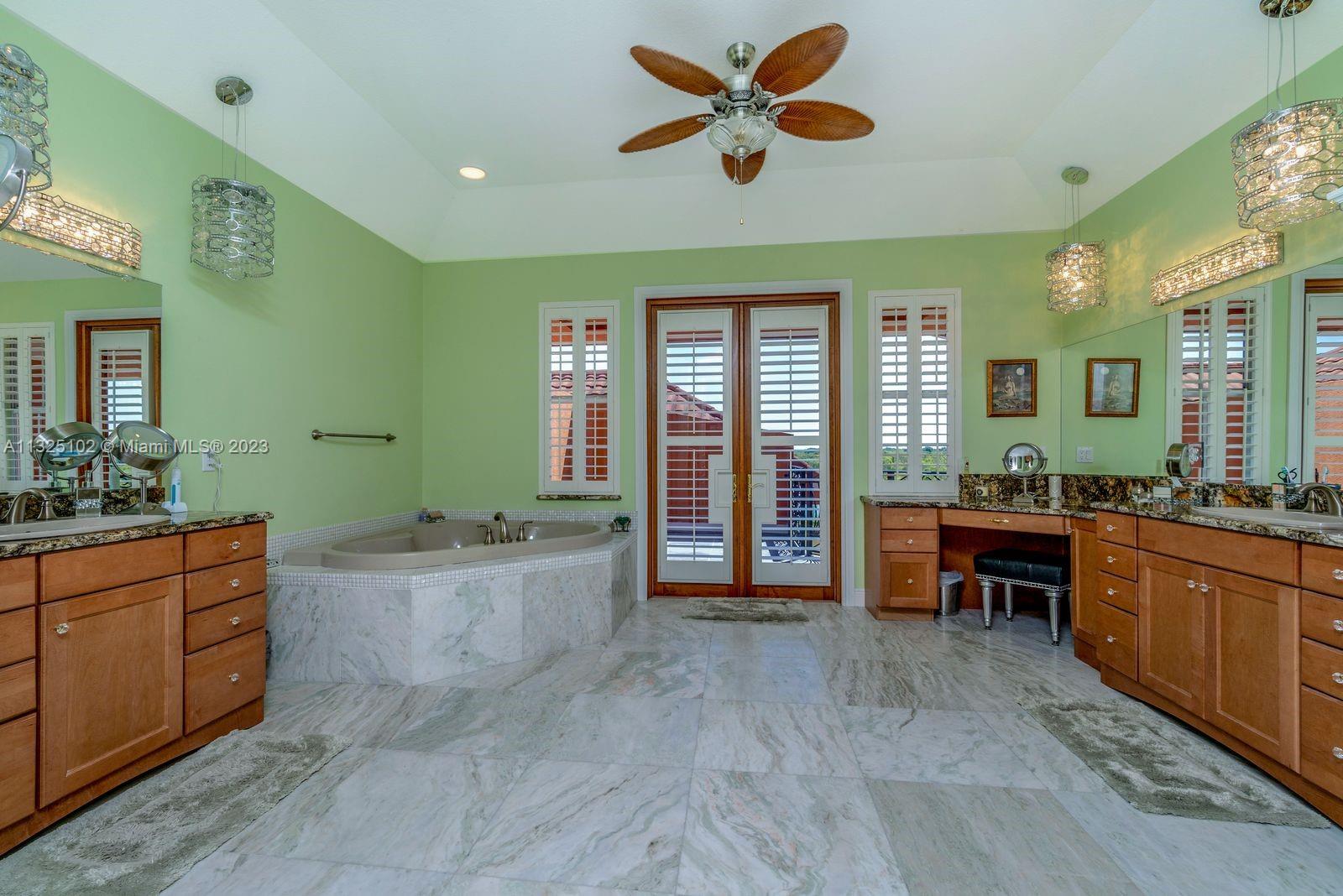 Master bath up, Onyx flooring

