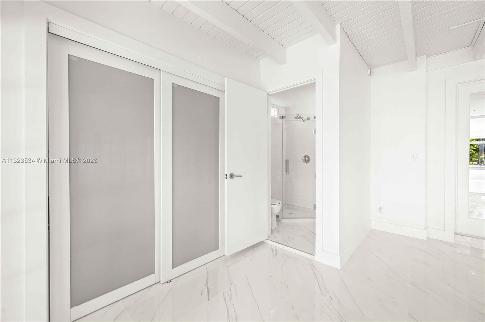 storage and bathroom in the sunroom