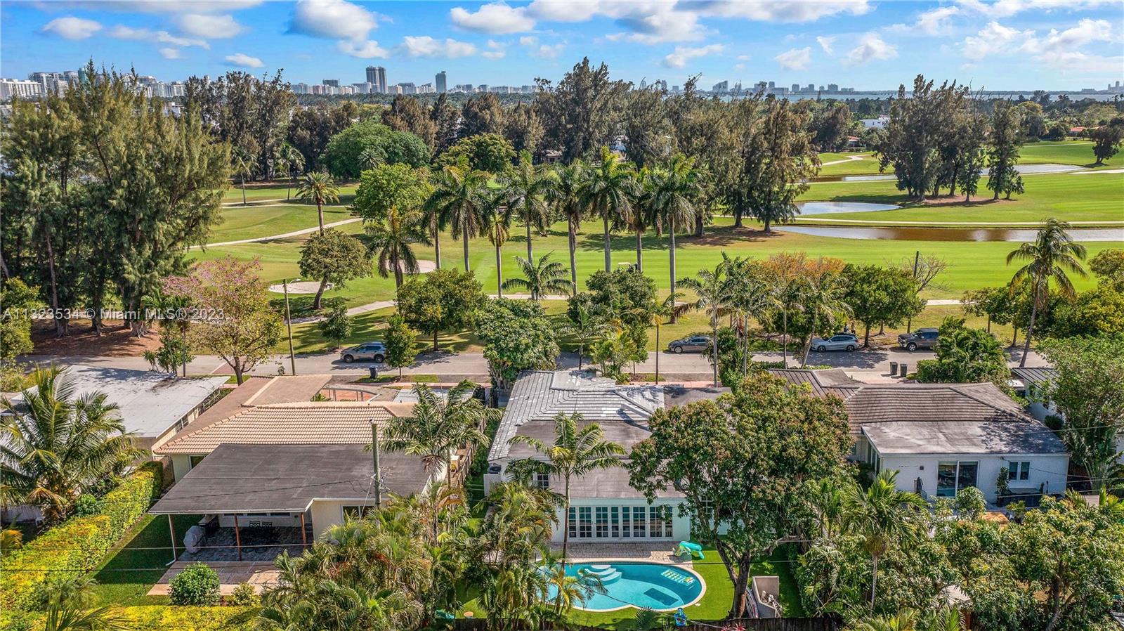 Aerial view of the neighborhood