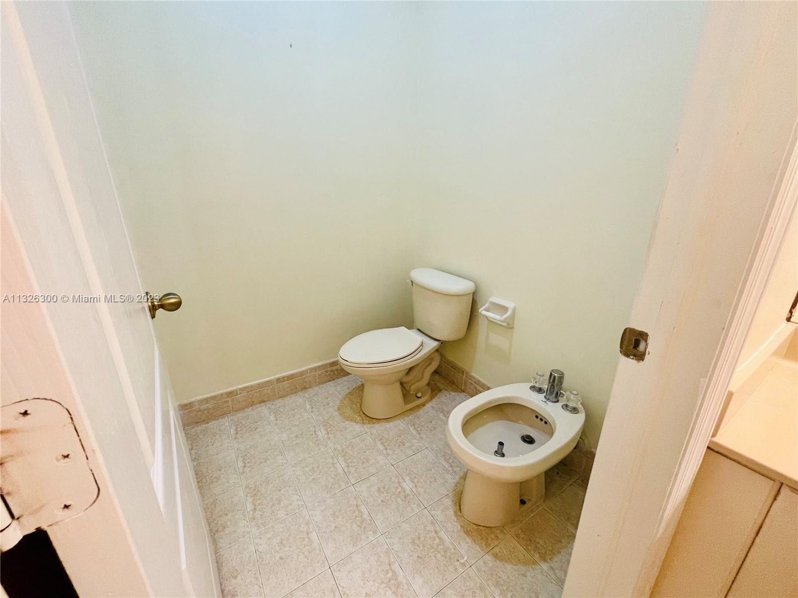 Separate toilet area