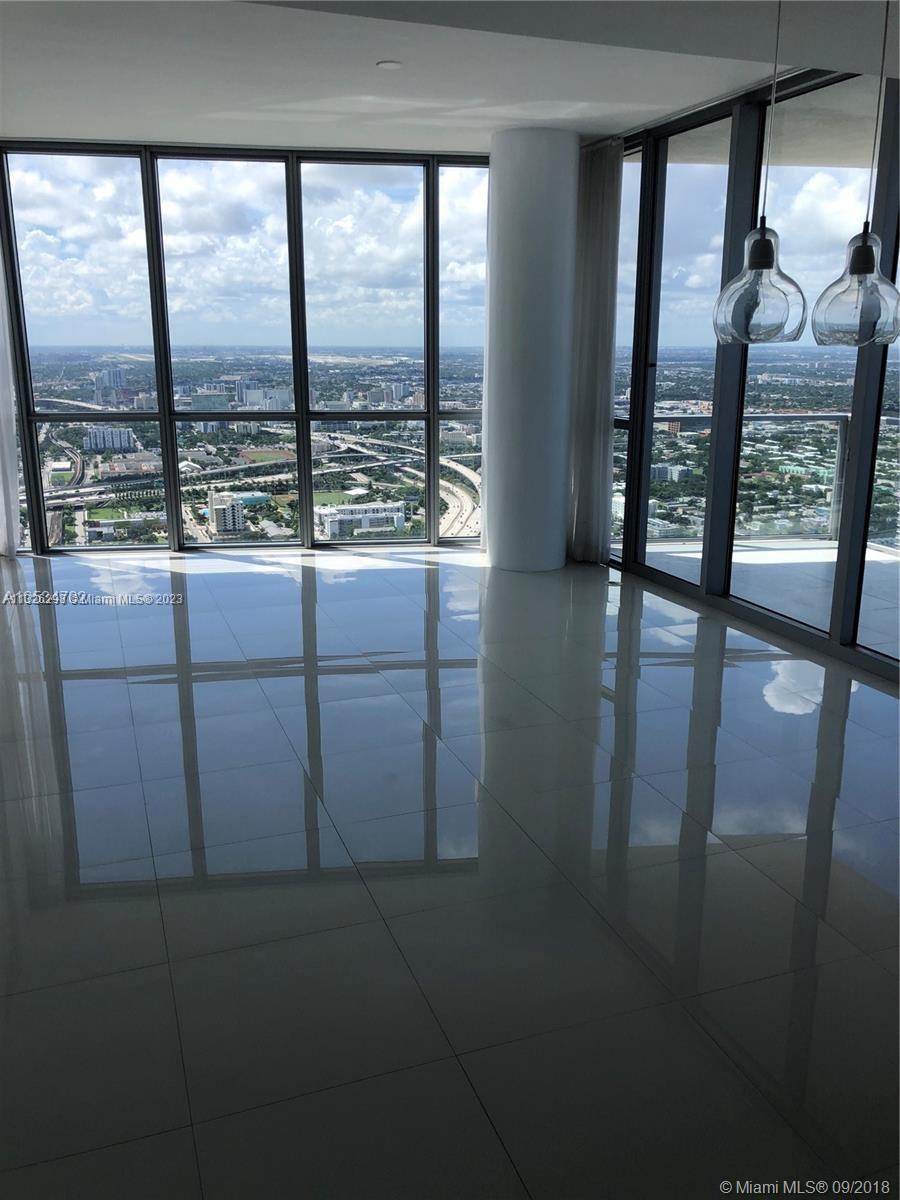 Beautiful high-rise unit at Marquis Condo floor 58. Direct access from elevator. 2 bed 2 bath. Facing north west. Causeway and skyline views. Easy to show. Please text realtor.