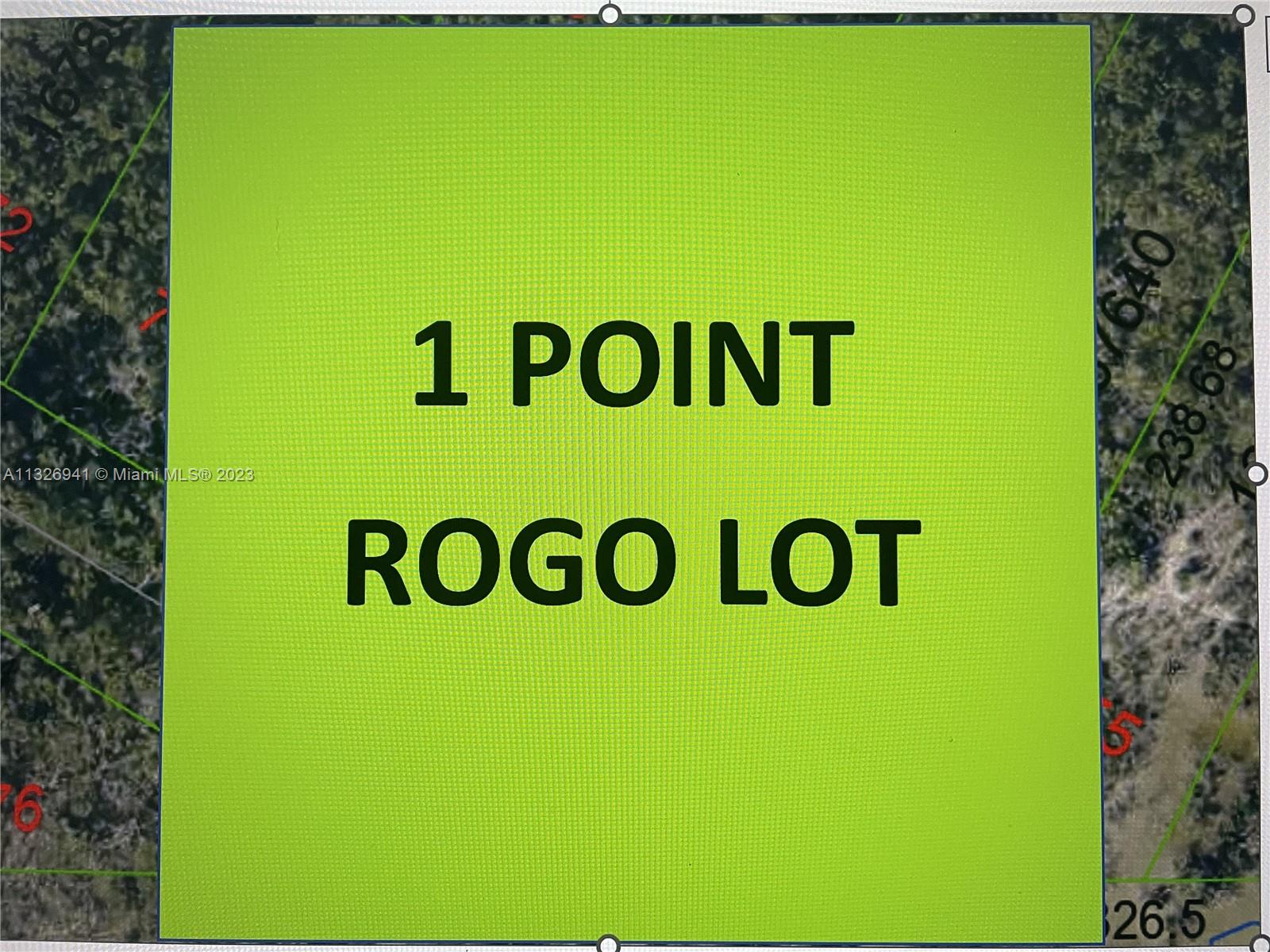 No RV's, no camping, no clearing, and most likely unbuildable. No utilities to property. Not surveyed. ROGO LETTER IN HAND FOR 1 ROGO POINT. This lot is for dedication to receive 1 Rogo Point, Buyer Verify with County. Being sold as-is. Include extra time in offers to verify marketable title and conduct due diligence.  Owner/Agent.
