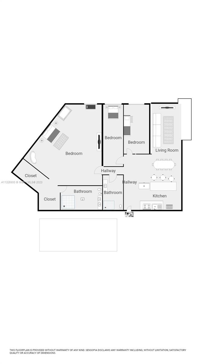 This Floor plan does not represent accurate dimensions. It was designed with the intention of visual lay out of the unit.