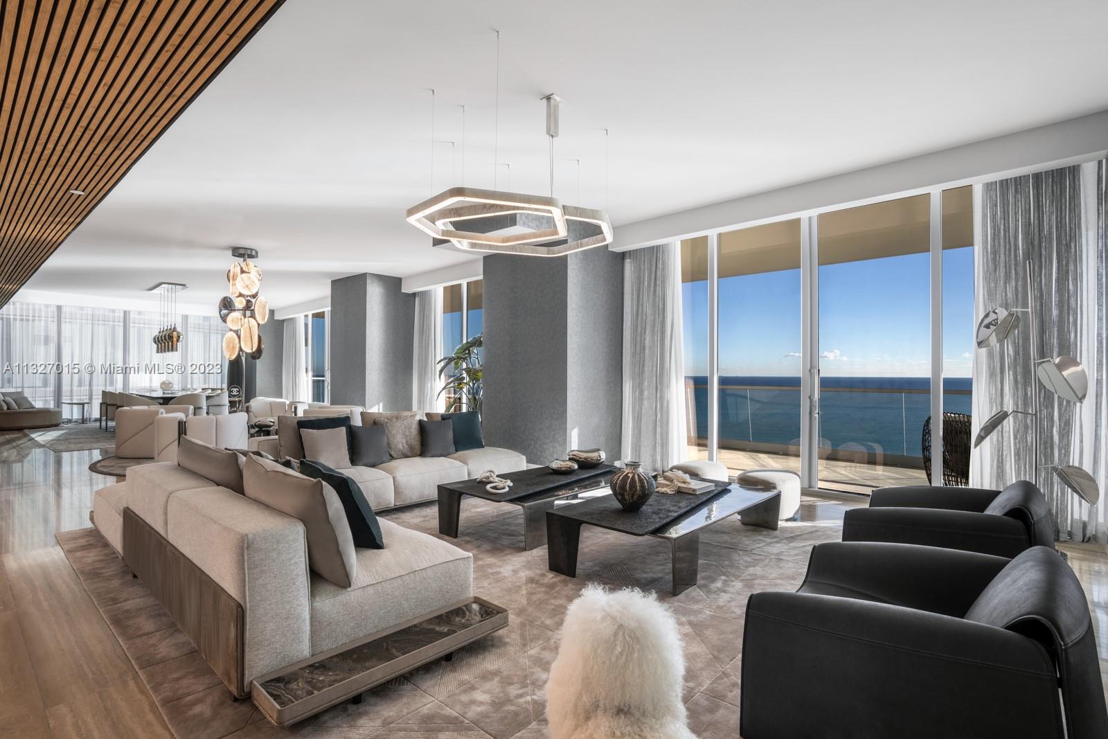 This is a one of a kind and is a must-see turnkey residence! Impeccably finished with marble and wood all throughout, Dornbracht fixtures, imported Snaidero Italian custom cabinetry & stone countertops, top-of-the line Gaggenau appliances, 11" deep oceanfront sunrise terrace with summer kitchen and spacious walk-in closets. Turnberry Ocean Club Residences features 70,000 sq ft of luxury amenities & unrivaled, world-class service, including the 3-story private signature Sky Club sunrise and sunset pools, private dining, health, and wellness spa.