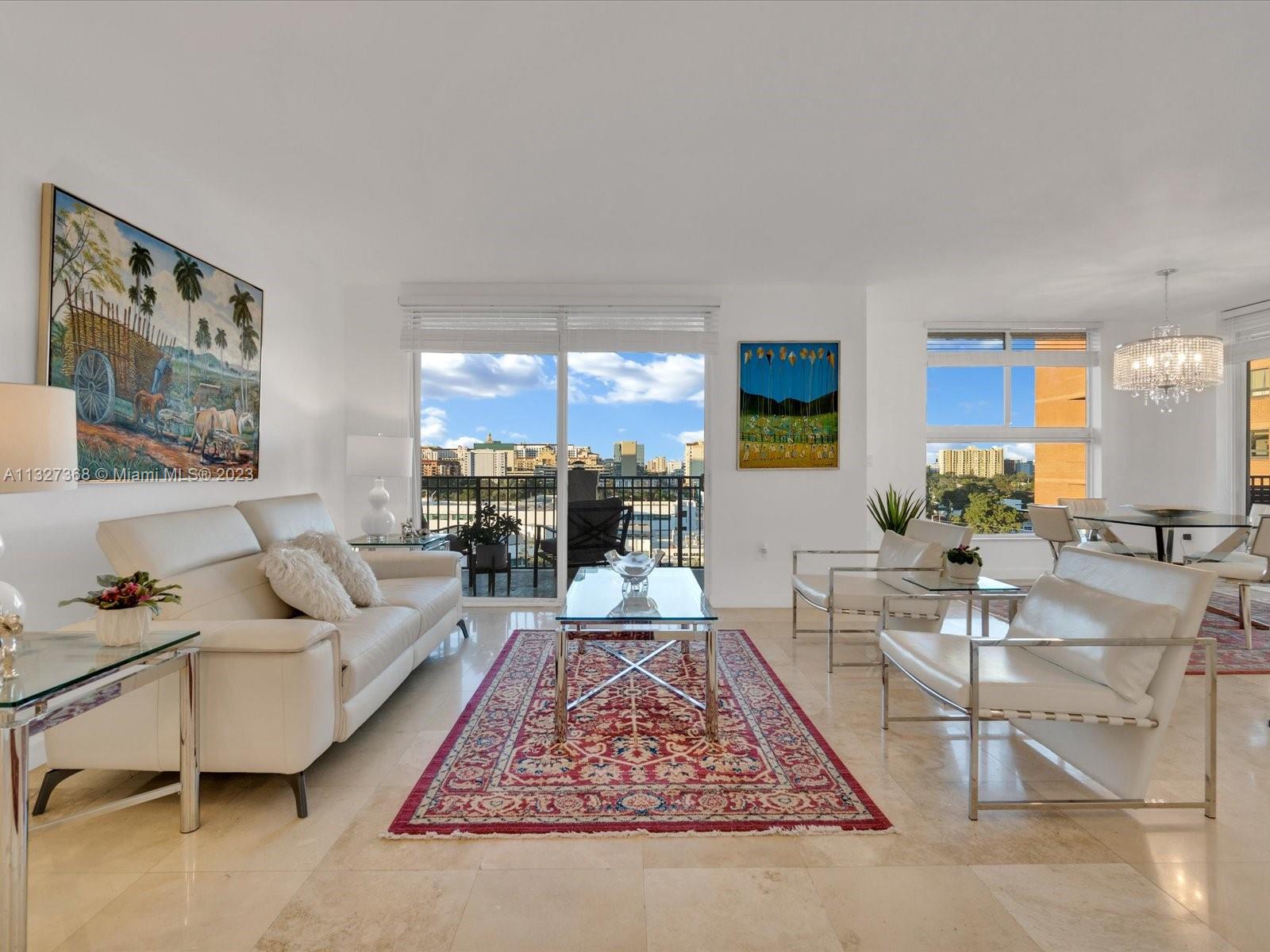 Live the life you deserve! This elegant 2-bedroom, 2-bath renovated corner unit in the heart of Coral Gables.  Exquisite marble flooring throughout this bright and spacious open floor plan.   
You’ll simply love the two balconies allowing you limitless enjoyment of gorgeous views. 
Recently remodeled kitchen, quartz countertops, stainless steel appliances, AC unit, washer/dryer and impact windows.  Large master suite and walk in closet. Includes rare 3 covered garage parking spots.
Enjoy the convenience of a short walk to Miracle Mile shops, galleries and fine dining, while only steps away from Historic Downtown Coral Gables.  
 Don’t wait –this property has it all!   book your viewing today!