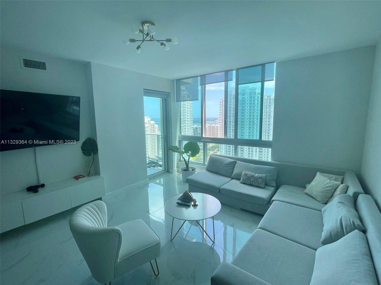 Enjoy living in this beautiful and spacious 2 bed 2 bath with stunning ocean views in the luxury 1 Met building. Newly renovated and fully furnished! split floor plan, porcelain floors throughout, new washer & dryer. 1 assigned parking space. Cable & internet included. Turn key! Ready to move!