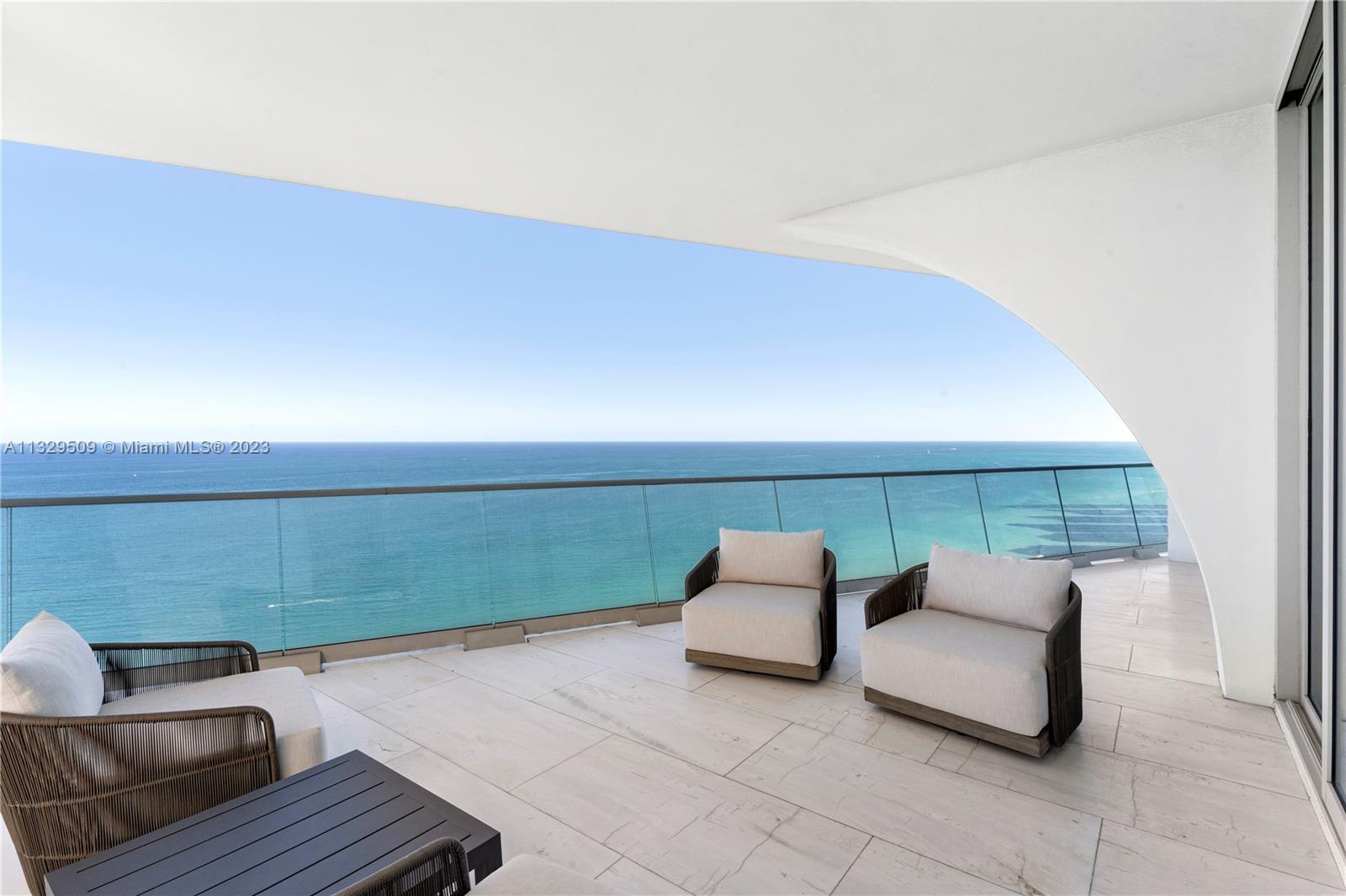 Breathtaking Views from this corner unit at exclusive resort style luxury building Jade Signature. Enjoy sunrise and sunset, and both ocean and city views. Offered fully furnished and available from February 1st through November 1st. Minimum 6 months.