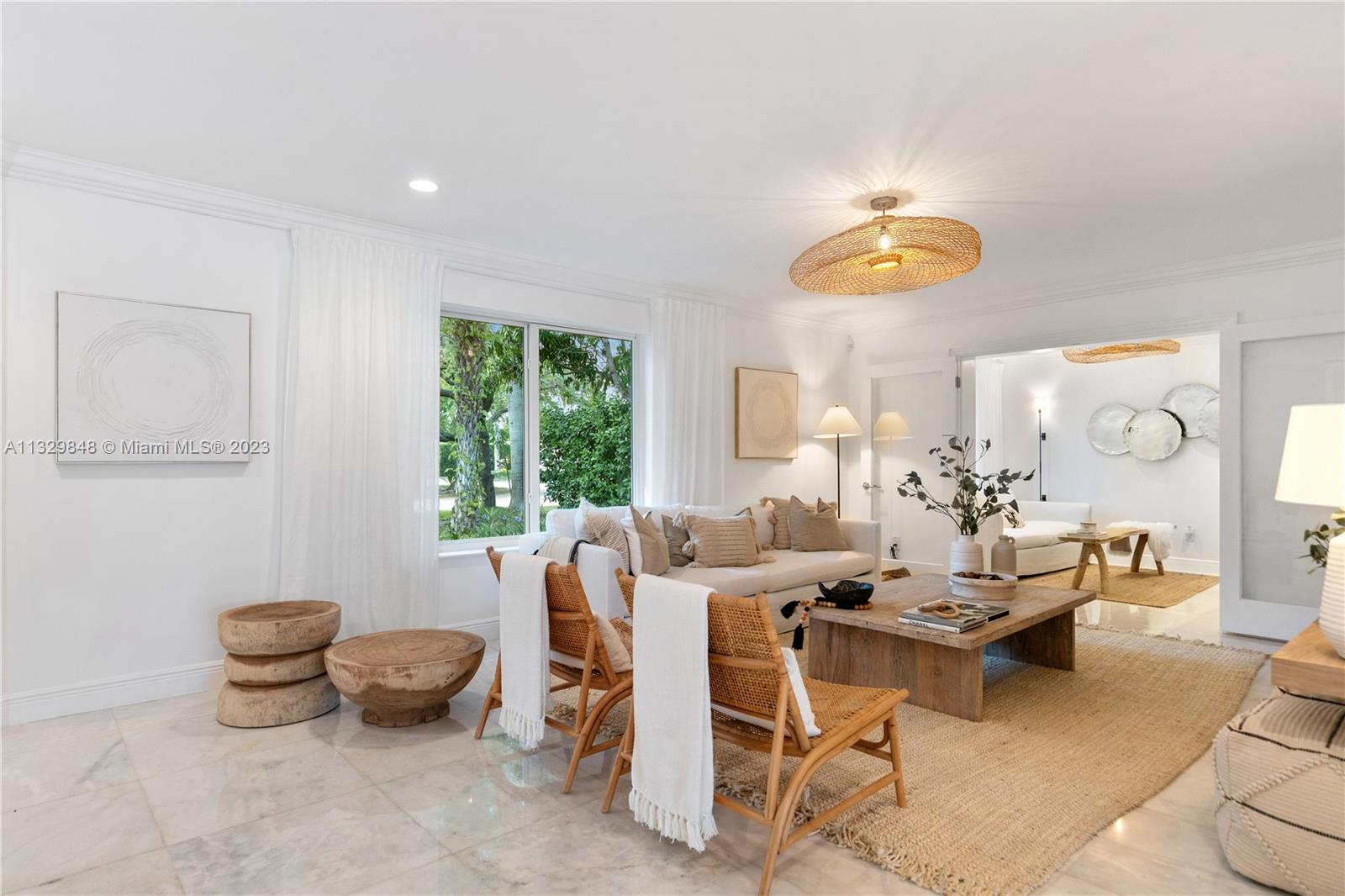 A house designed to feel like you are on vacation all year round. Exquisitely renovated 4 bedroom, 3 bath home (January 2023). Luxury lifestyle awaits in this modern new complete renovation home, includes a luxurious kitchen, impact proof windows and doors, large family room, laundry room, open kitchen with top of the line appliances. Stylishly upgraded and masterfully designed to integrate indoor and outdoor spaces. Open floor plan brings in lots of natural light. No attention to detail was spared with finishes in this resort style living residence that features a pool designed to relax and enjoy the lush landscaping for maximum privacy. Property square footage is bigger than tax roll.
House sold AS IS with everything included (furniture and decoration).