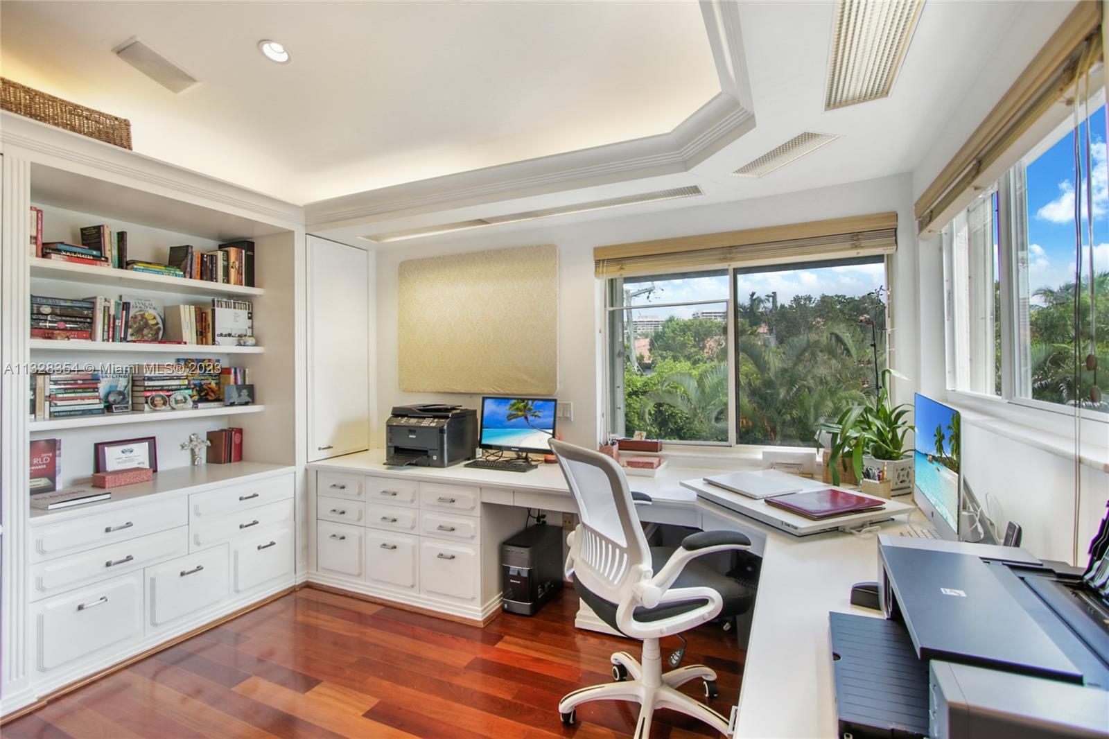 Perfect if you work from home! Large home office or den in Master Bedroom Suite with views to treetops