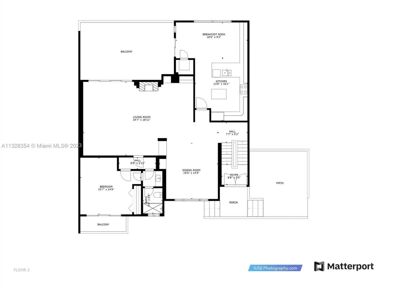 CASA SERENA's 2nd. Floor Floorplan