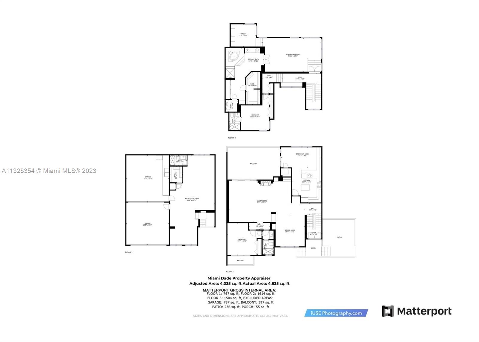 CASA SERENA All 3 Level  Floorplans