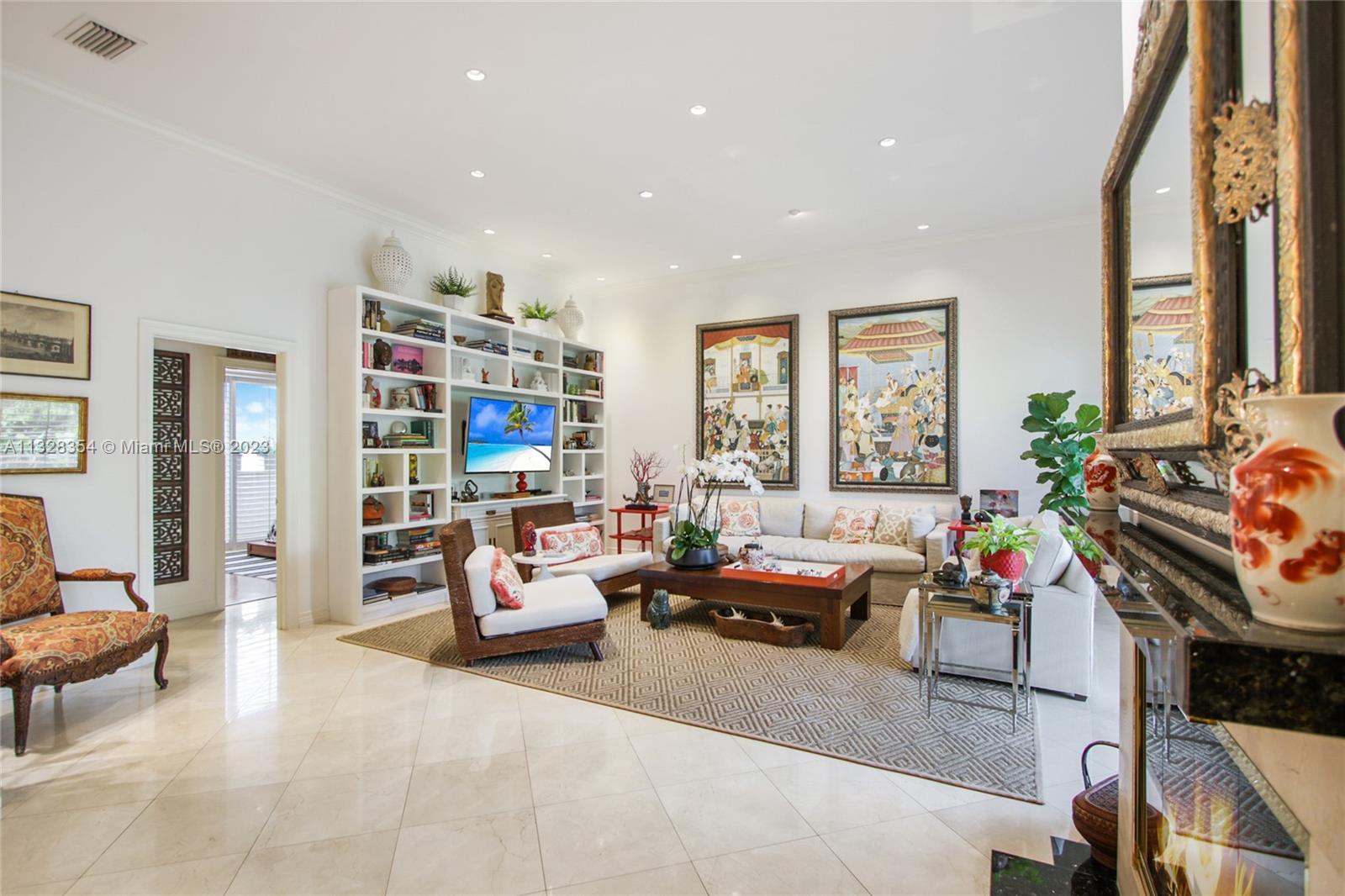 CASA SERENA has plenty of natural light as well as extensive LED lighting and charming design elements, including custom Plantation shutters.