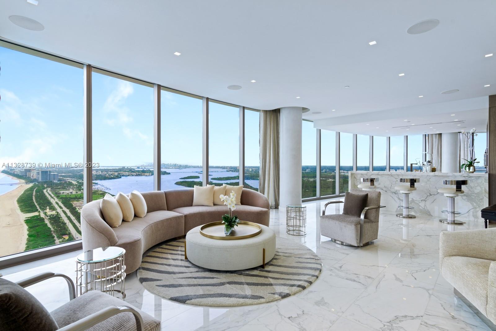 Welcome to this exceptional custom built 3,204 sqft 3 bed/3.5 bath property that is nothing short of perfection. This flow-through unit features large format Calacutta marble floors throughout, EVM millwork, Ornare closets, Snidero kitchen with Gagganeau and Sub-Zero appliances, ambient lighting, Control4 smart home system, and 270 degrees of unobstructed panoramic views of the ocean, intracoastal, and Miami skyline. Positioned next to protected Haulover Park, The Ritz features unmatched 5-star amenities including 24 hr concierge, valet, beach/pool services, oceanfront pool and a sunset lap pool, restaurant and room service, hot tub, oceanfront spa and gym, children’s room and a 33rd floor club level with exclusive to owners hotel suites and an impressive outdoor terrace.