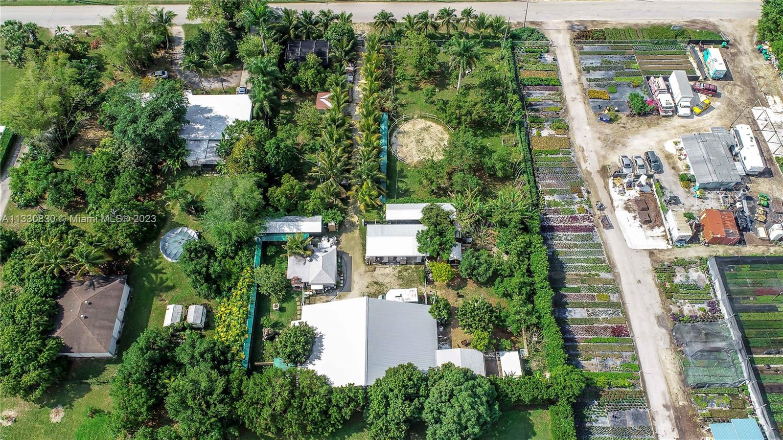 AERIAL VIEW OF FARM & STRUCTURES