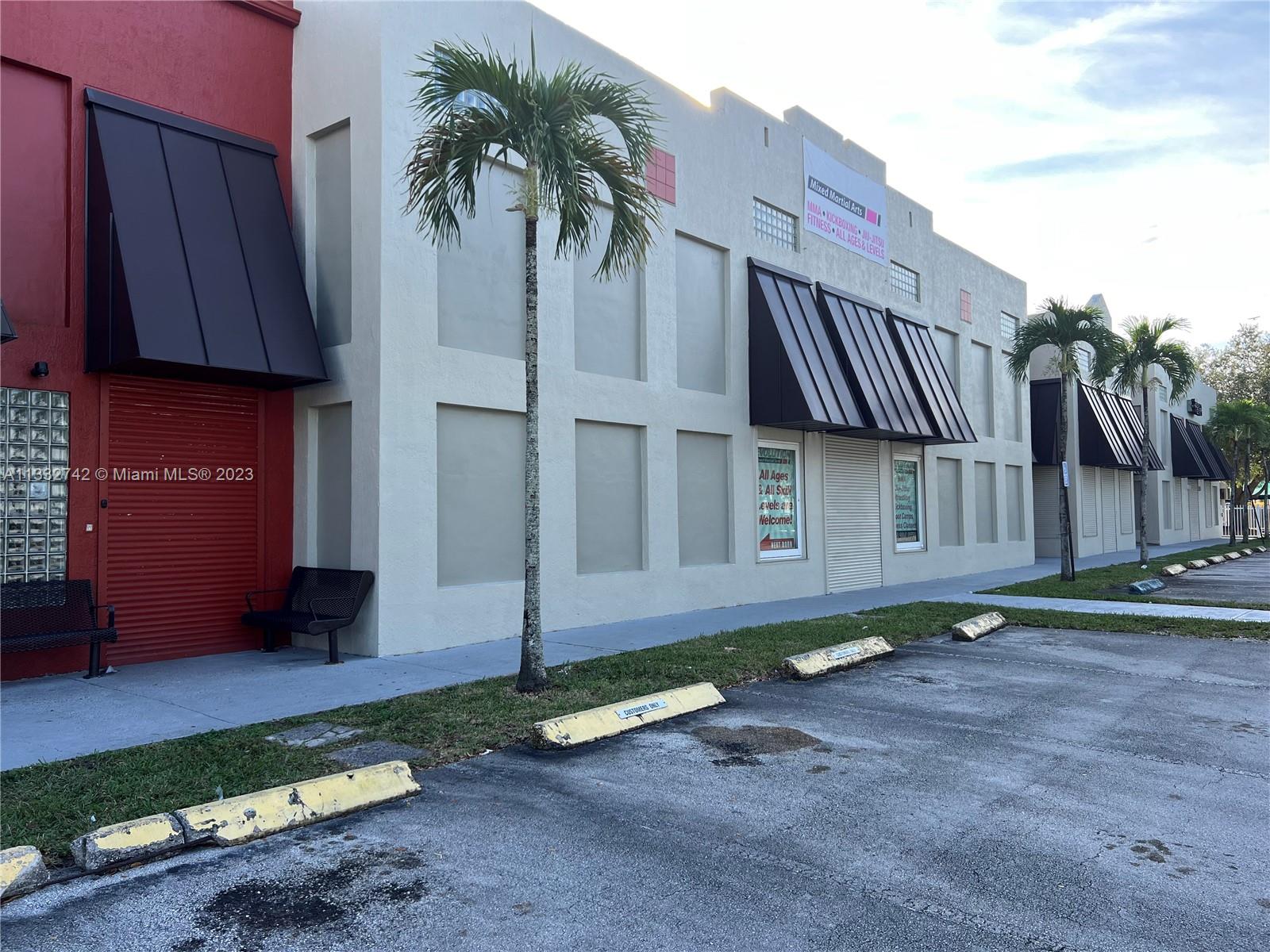 Property is on a 5-year lease. FOLIOS SOLD AS A PACKAGE.
Two folios. Bay 2 (1830sqft) and Bay3 (1930sqft) combined into one warehouse. Open space with a basketball-like wooden floating floor. Warehouse has electric and natural light thanks to 4 8x8 skylights in the 1-foot thick concrete roof, which has special sound dampening material. His and her restrooms and storage towards the back of the warehouse. 4 parking spaces assigned (2 per bay) plus 38 extra parking spaces.  Originally designed as a Tae Know-Do training facility, the current tenant uses it as an MMA training facility. The future owner can continue leasing this unique facility or can separate it back to 2 warehouses, each with his own restroom. A second floor can be added as well. APPOINTMENTS ONLY!! DO NOT DISTURB TENANT!!!