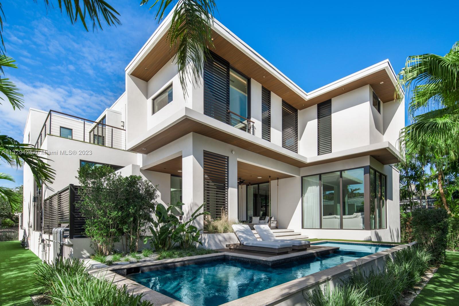 This recently completed turn-key residence in the Village of Bal Harbour, one of the most private and secure communities in Miami, has been designed with the discerning buyer in mind. The 6BD, 6.5BA smart-home designed by celebrity designers, Sire Design, offers a wide variety of unique materials, designer furniture, and finishes such as piano lacquer cabinetry, green onyx, polished Arabescato Rosso marble, black-stained white oak, and Roman Clay. The property also features a custom Mia Cucina chef’s kitchen with Miele appliances, a primary suite with a luxurious bath, dual oversized closets, and commercial-grade sauna. Additional touches include a grand staircase with a statement chandelier, fully equipped gym, steam-room, and a resort-style terrace with hot tub, pool, and summer kitchen.