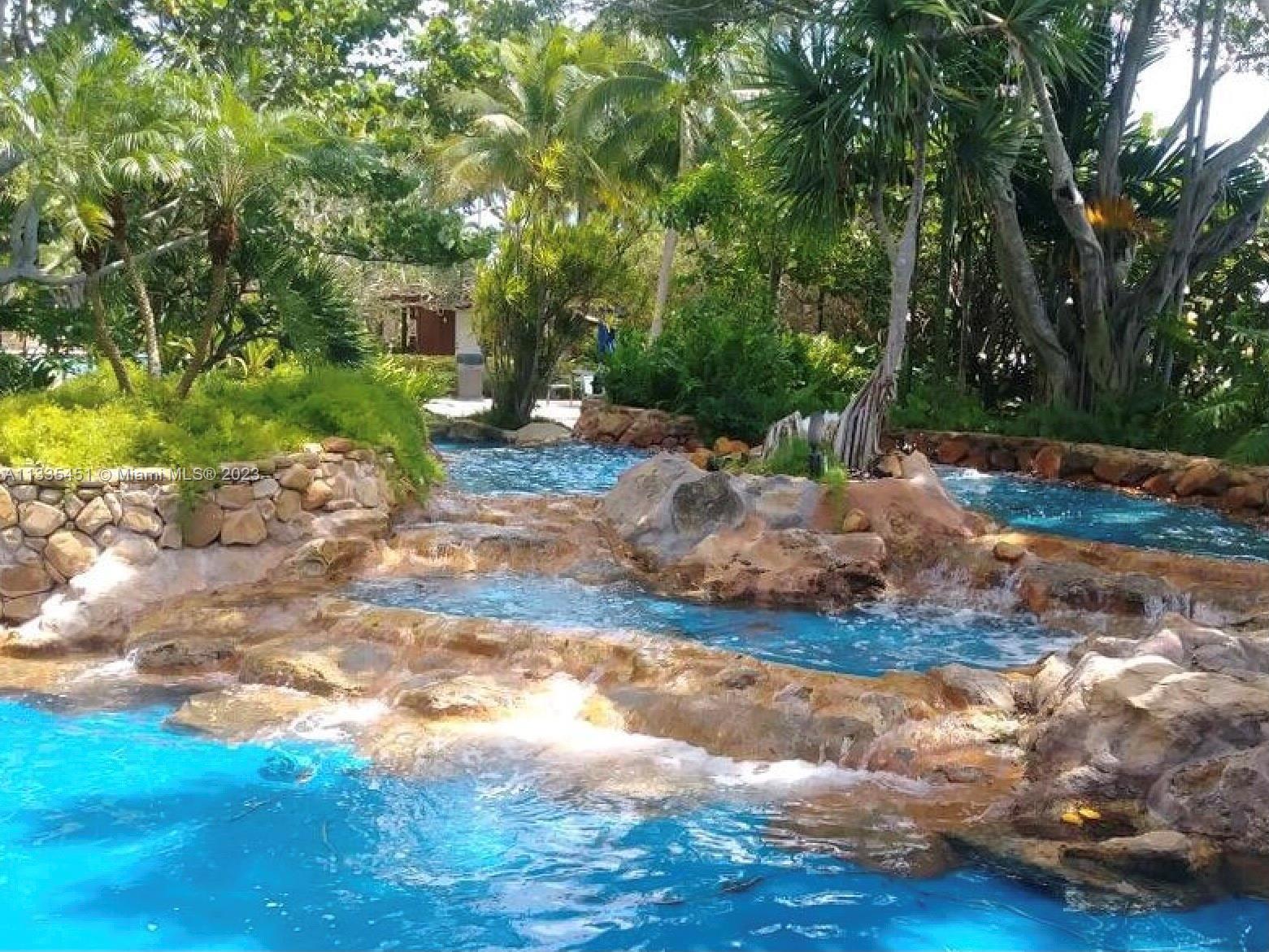 Enchanted lagoon at Tower 2000 pool area