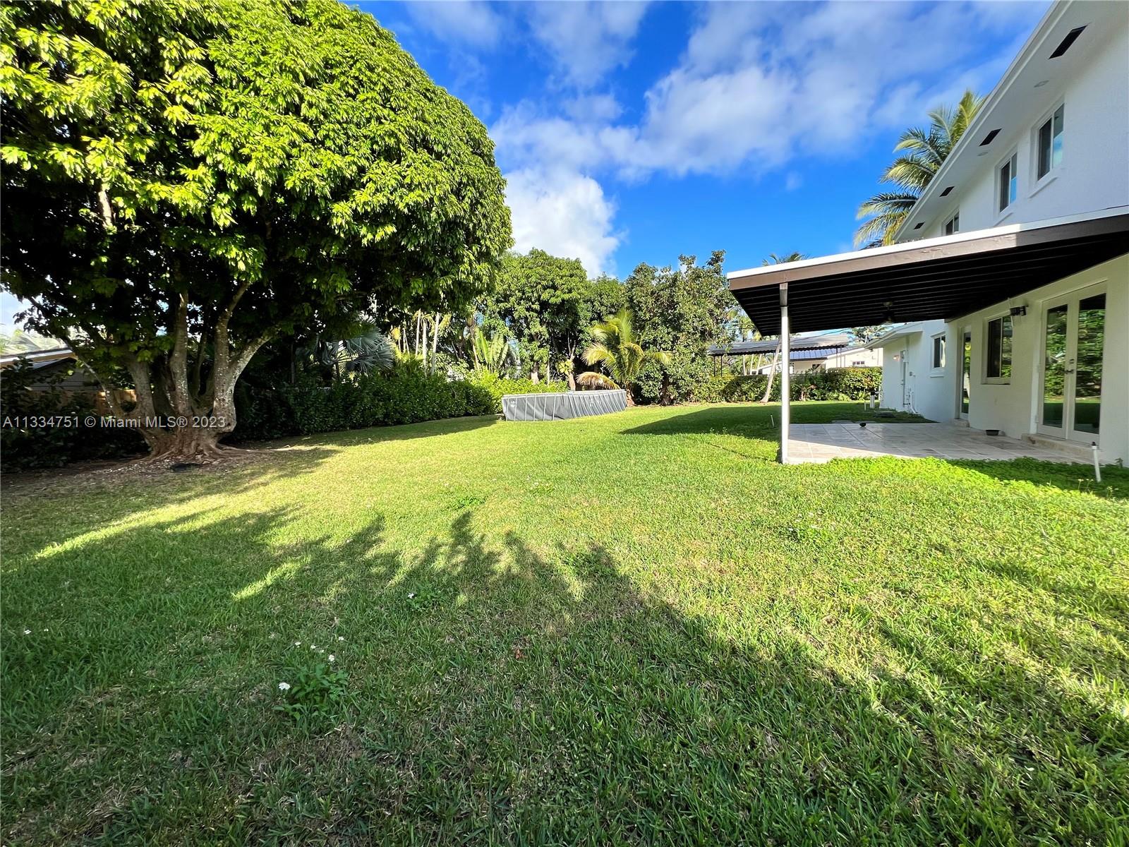 Fenced side yard