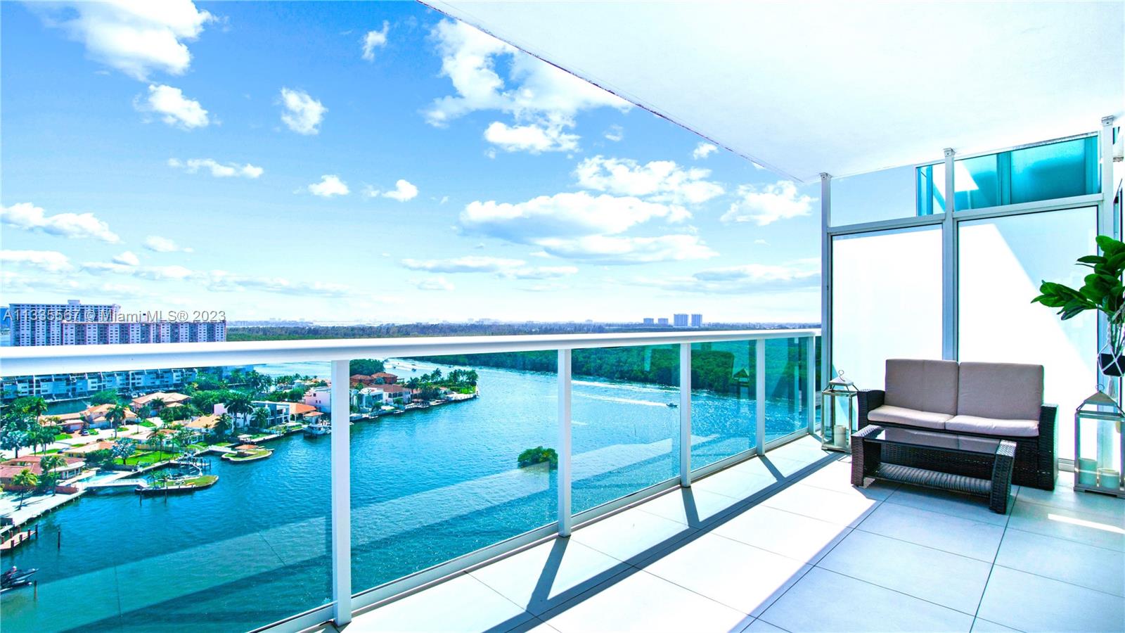 Waterfront Corner Unit!! Contemporary designed condo with 5 start amenities in Sunny Isles Beach. Exquisite corner unit in one of the best lines in the building with water-views from every room. This rare beauty features 3 bedrooms, 3 bathrooms and 1687 sqft of modern living. Beautiful porcelain flooring & LED lighting throughout. Gourmet open kitchen with quartz counter tops, Italian cabinetry and top of the line appliances. Spacious master bedroom & bathroom with dual sinks, tub, shower and marble finishes. State of the art amenities including resort style waterfront infinity pool, exclusive bar, private marina, gym, tennis court & more! Very well centralized to Bal Harbour shops, Aventura, Miami Beach, Brickell, The Hard Rock, FTL & Miami Int airport.  Water, Cable & Internet Included!