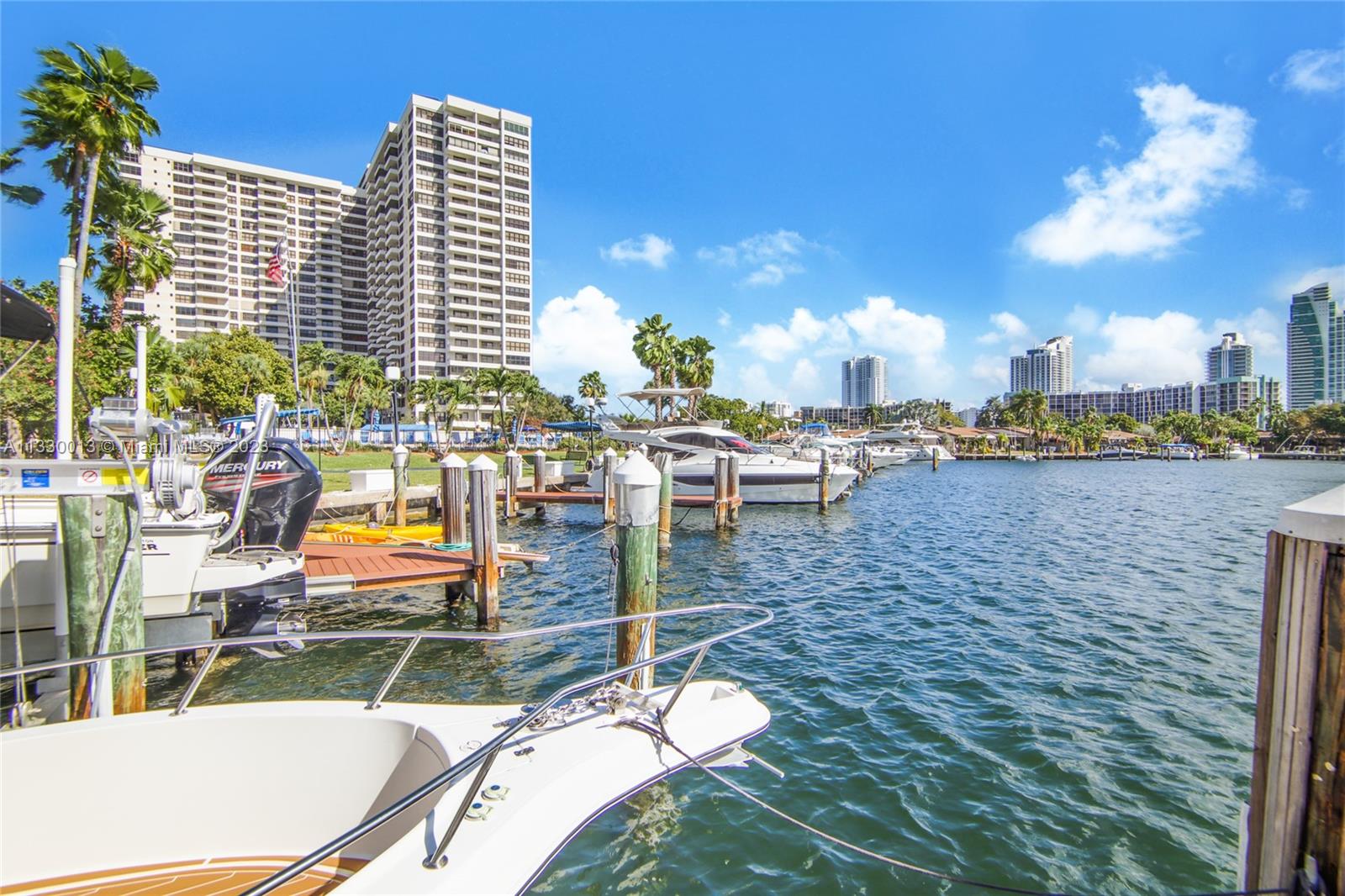 The Olympus condominium has a lovely marina