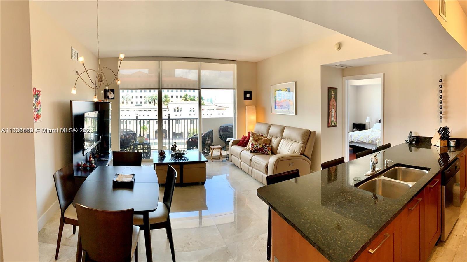 Beautiful, updated 2 Bed/ 2 Bath "FURNISHED" apartment located blocks away from the University of Miami, Downtown Gables and steps away from Shops at Merrick Park, restaurants, supermarkets and the Miami metro rail. This amazing apartment is fully furnished, and it offers 1 parking space, 24 hr. security, pool and fitness center. It is centrally located with easy access to all you need. Only bring your clothes and personal items. A must see!
