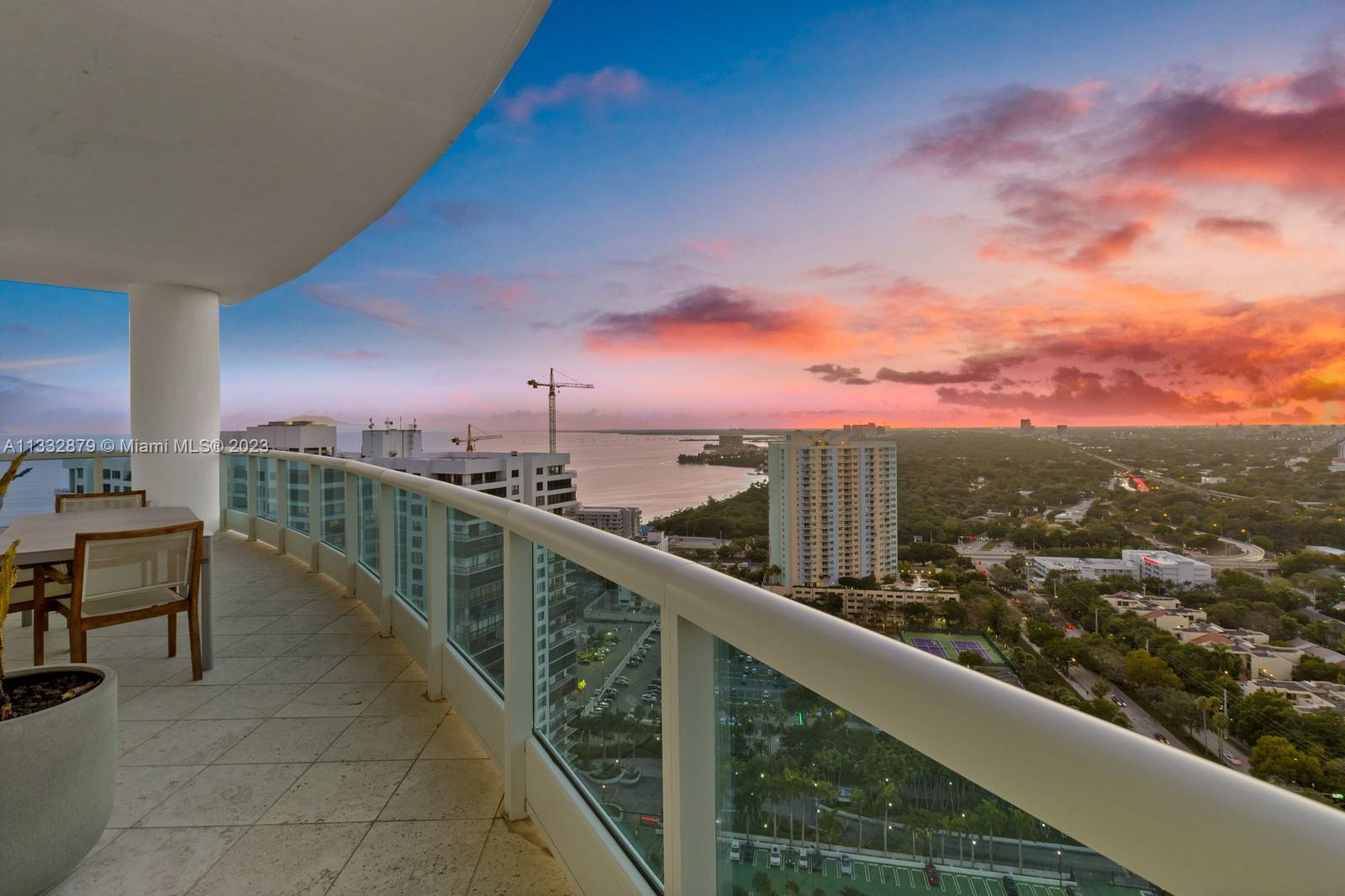 EXPERIENCE LUXURY LIVING AT ITS FINEST WITH THIS STUNNING TURN-KEY 3 BED, 3 BATH IN BRISTOL TOWER! 3RD BEDROOM CURRENTLY CONVERTED INTO A PRIVATE OFFICE + OPEN DEN. BOASTING BREATHTAKING WATERFRONT VIEWS FROM THE 34TH FLOOR, THIS CONDO OFFERS A 700 SQFT WRAP-AROUND BALCONY W 270 DEGREE ONE OF A KIND VIEWS. PRIVATE ELEVATOR TO YOUR UNIT. NEW IMPACT WINDOWS/DOORS, AUTOMATED BLINDS. BRAND NEW GOURMET KITCHEN W LARGE ISLAND, ITALIAN CABINETRY, TOP-OF-THE-LINE APPLIANCES, CONCRETE LOOK CERAMIC FLOORS THROUGHOUT, CUSTOM ITALIAN FRAMELESS DOORS. NEW A/C. SPACIOUS LAUNDRY ROOM. NEW W/D.  2 PARKING SPACES ACROSS FROM PRIVATE ELEVATOR, 1 STORAGE UNIT. HIGH-END AMENITIES: NEW BAY-FRONT POOL/JACUZZI, GYM, COMMUNITY ROOM, KIDS PLAYROOM, SAUNA, TENNIS COURT, VALET, CONCIERGE, CAFÉ, EV CHARGING STATION