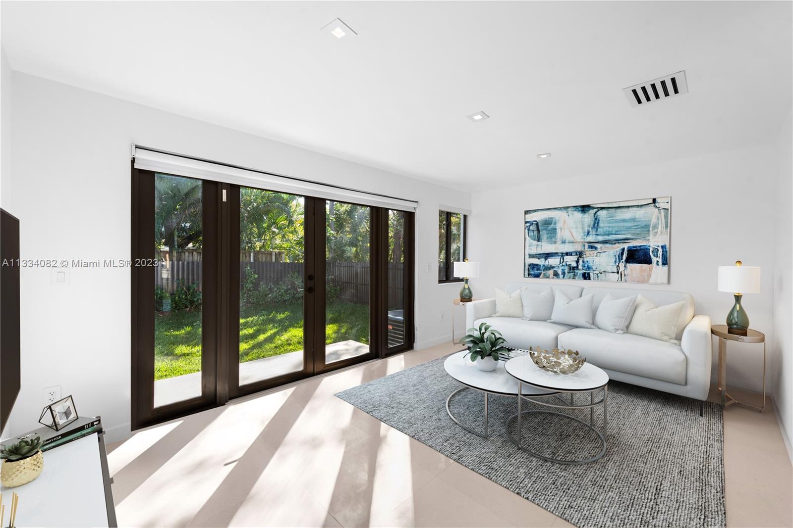 Sun room overlooking the backyard.