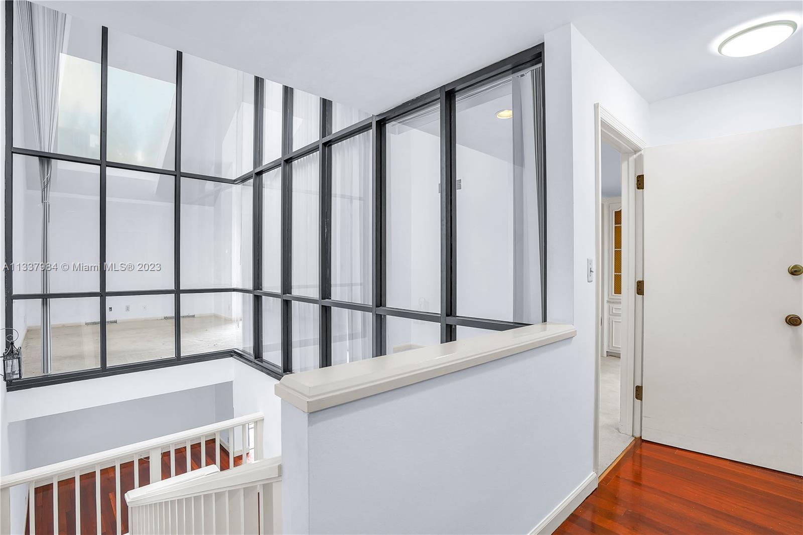 The whole top floor is the master suite with the enclosed glass wall.  Skylights are floor to ceiling windows giving the TH a light and airy feeling rarely found in townhomes.