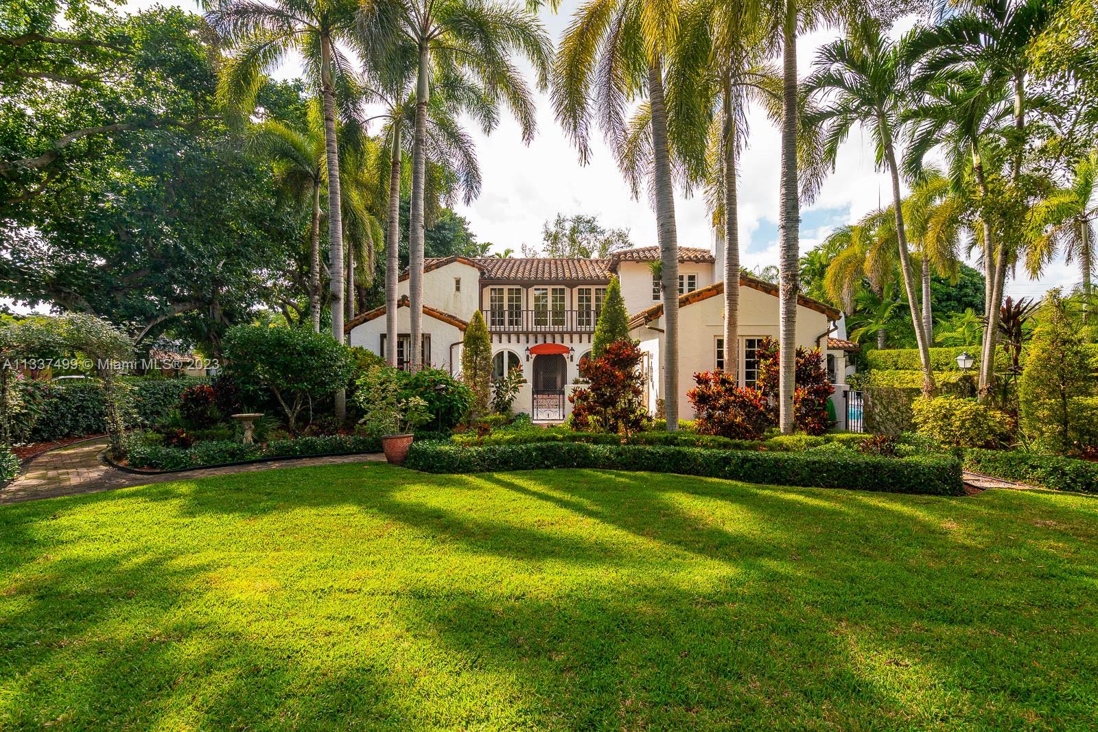 This glorious landmark 1920's villa has commanded admiring glances from passersby for decades from its prominent location on famed Granada Blvd close to the Desoto Fountain within walking distance to the Biltmore Hotel, Venetian Pool and Salvadore Park. Originally designed by noted architect, L.R. Patterson for himself in the 1920's, the home was meticulously restored and expanded by 3,288 sq' in 1999 with strict emphasis on authenticity & high-quality materials. Craftsmen and artisans with experience in restorations such as the Biltmore Hotel were hired to work on the project. The home now has 5044 sq. ft. of living space and 6397 actual sq.ft. according to the Public Records. 6 bedrms, 6.5 baths, heated pool, sauna, 2 car garage, impact doors & windows, walled & gated 15,750 sq ' lot.