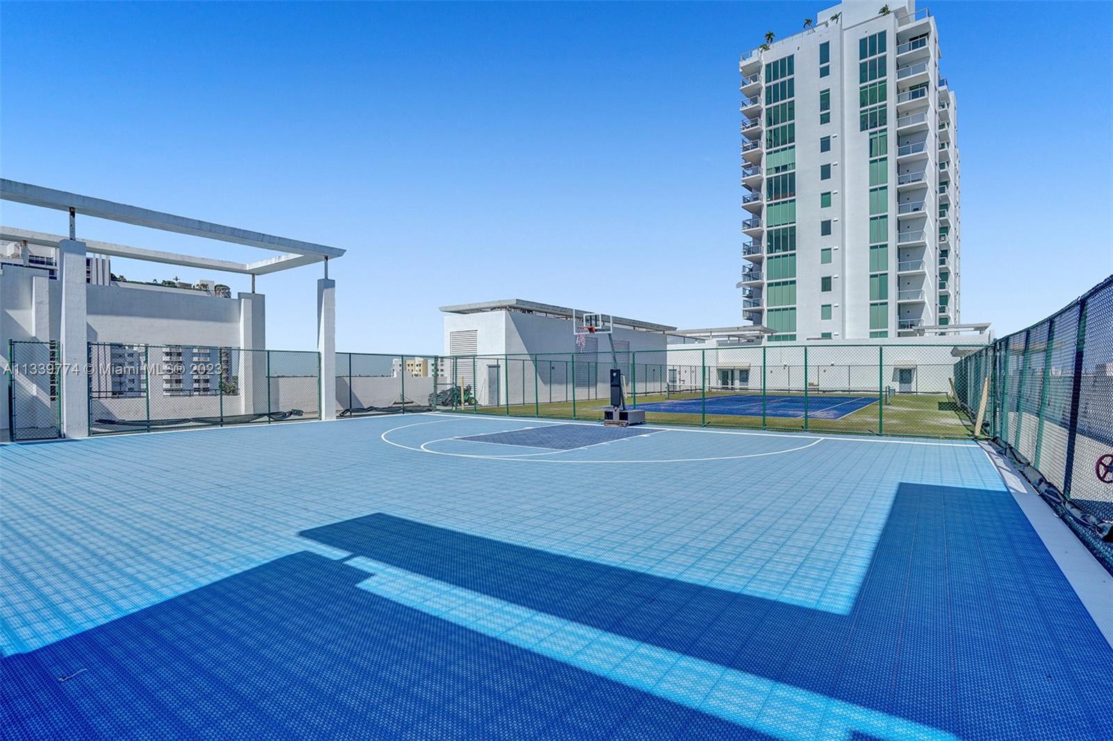 Basketball court & tennis court