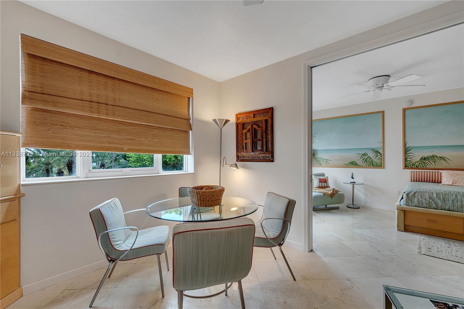 Dining area with picture window