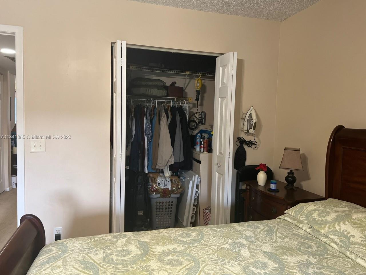 With a wall to wall deep closet