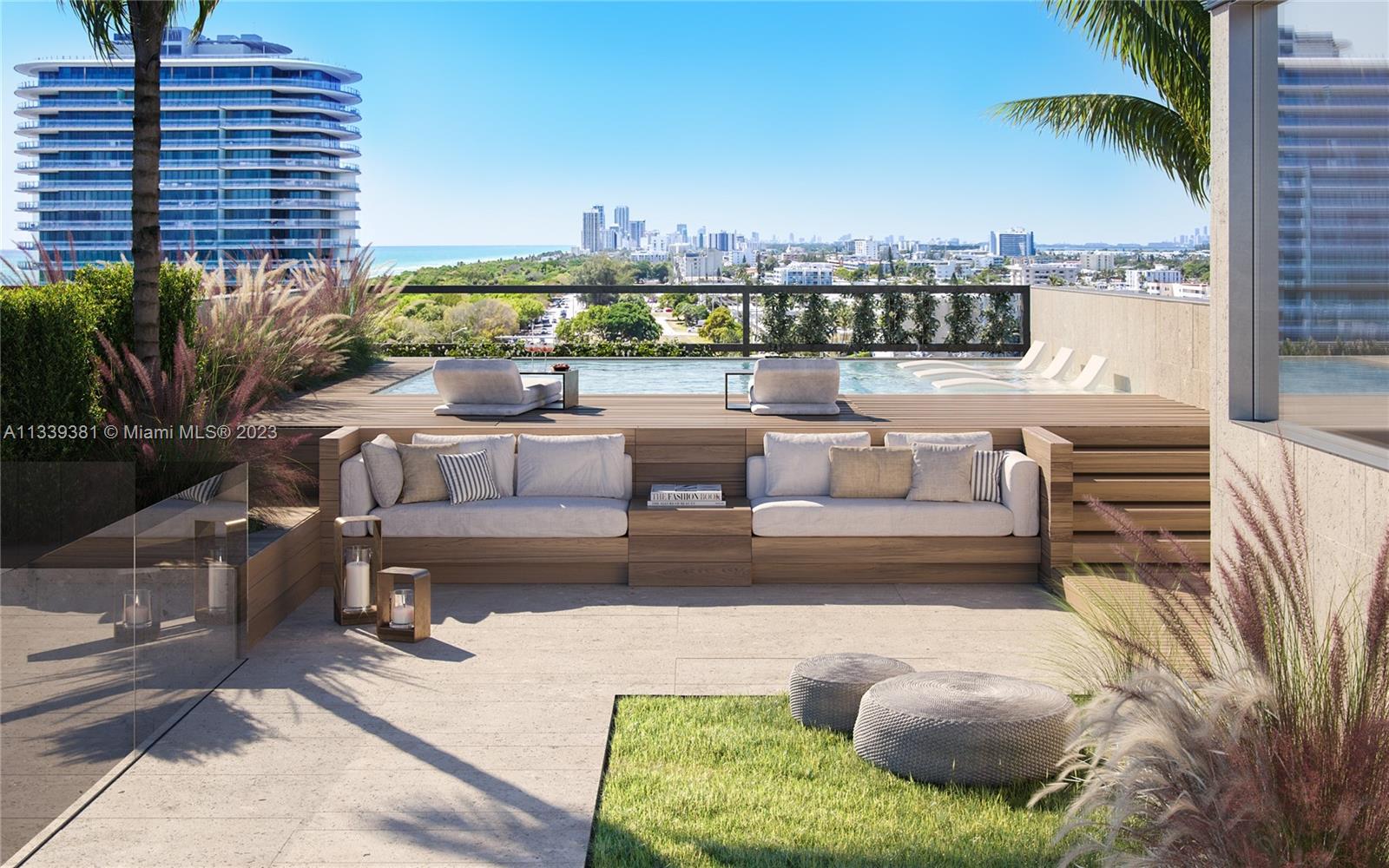 Surf Row Residences beach homes maximize natural light and the finest materials and exude a deep sense of place. Designed by award-winning architect Rene Gonzalez, this unique residence connects the outside and inside with skylights, layered glass and a true sense of depth. This one-of-a-kind beach home offering a lush garden entry, European kitchen with Miele appliances, Carrara marble counter tops, floating staircase w/ glass railing, spa inspired master bathroom, over 2,000 SF private rooftop with a summer kitchen and plunge pool, 2 car attached garage with optional lift and a Savant Smart System. Full time butler & concierge service with on demand beach service. Floor plans and feature details in attachments.