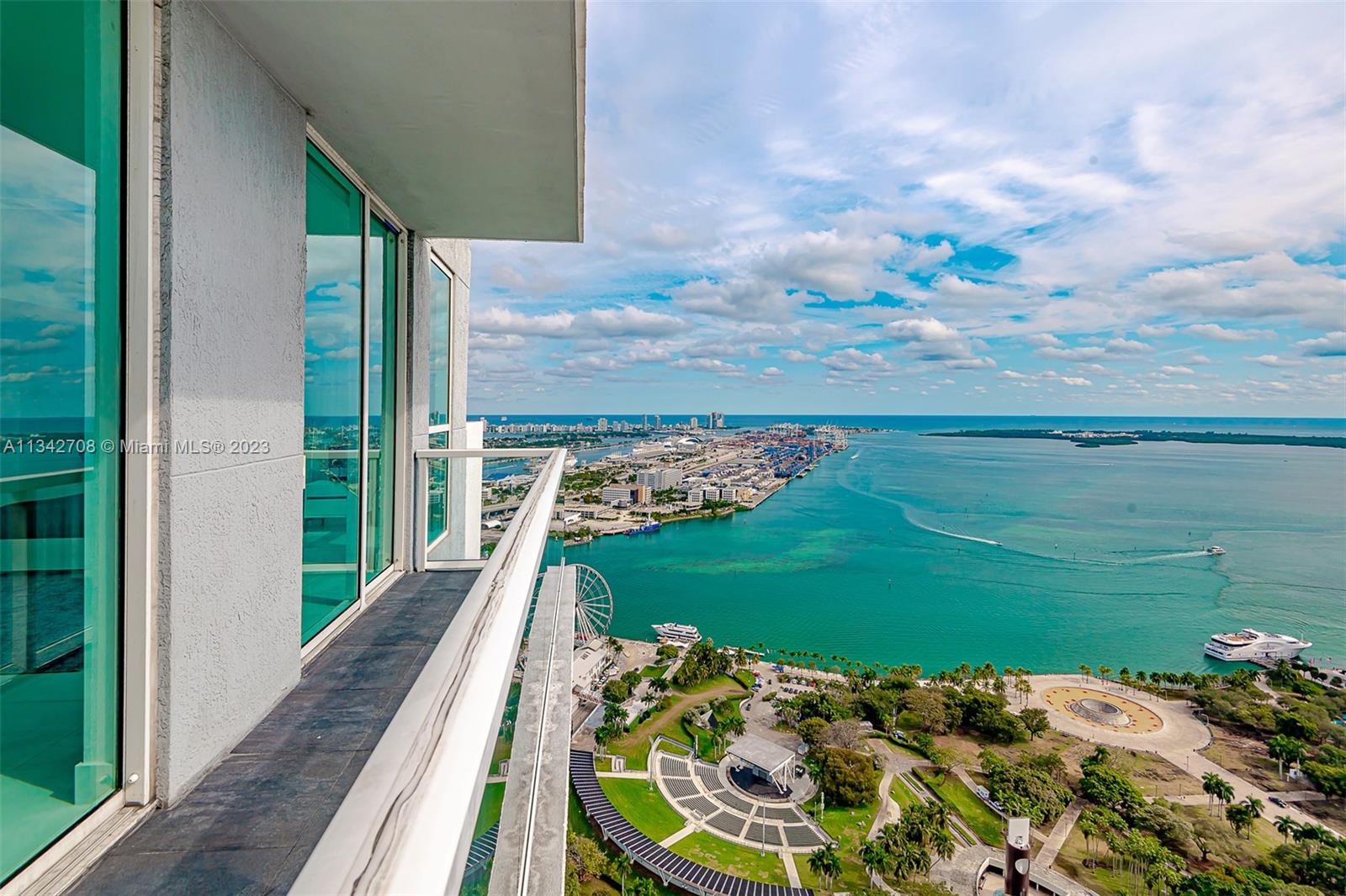 Opulent 3 bed/4.5 bath three story Upper Penthouse with miles of wide open bay, ocean and city views. Over 3,000 sq ft of luxurious space with a private interior elevator. Clean and bright residence with modern finishes, custom cabinetry and oversized walk-in closets. This exclusive top of Downtown Miami residence offers panoramic views for miles from every level. 3 floors of private balconies including an exclusive roof top courtyard. Located across from Bayfront Park and the Miami Heat Arena with Whole Foods, Bayside Marketplace, Perez Art and Frost Museums plus the Adrienne Arsht Center steps away.  Multiple parking spaces plus an additional assigned storage.  Available furnished and turnkey.  Contact Listing Agent for private showings.