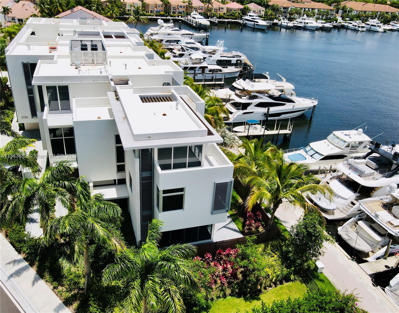 Back in the Market this Beautiful New Construction Waterfront Luxury Residence Located at the Point in Aventura. Completely Finish a 3-Story Waterfront Corner Townhome, with a 12 to 14 ft Ceilings. Spacious Open Floor Kitchen by MiaCucina with Top of the Line Wolf and SubZero Appliances, Large Island with Quartz Countertops with a Wine cooler Underneath, Great for Entertaining. Outdoor and Rooftop Terraces. Option to Purchase a 90 ft. Boat Slip with Direct  Access from your Terrace for $695,000. 4Bd + Staff quarter and 5.5Baths. Private Elevator. Enjoy The Point's 25,000 Sf State of the Art Club and Spa, Fitness Center, Jacuzzi, Steam Room, 4 Tennis Courts, 3 Pools, Children's Playground, Cafe and More.