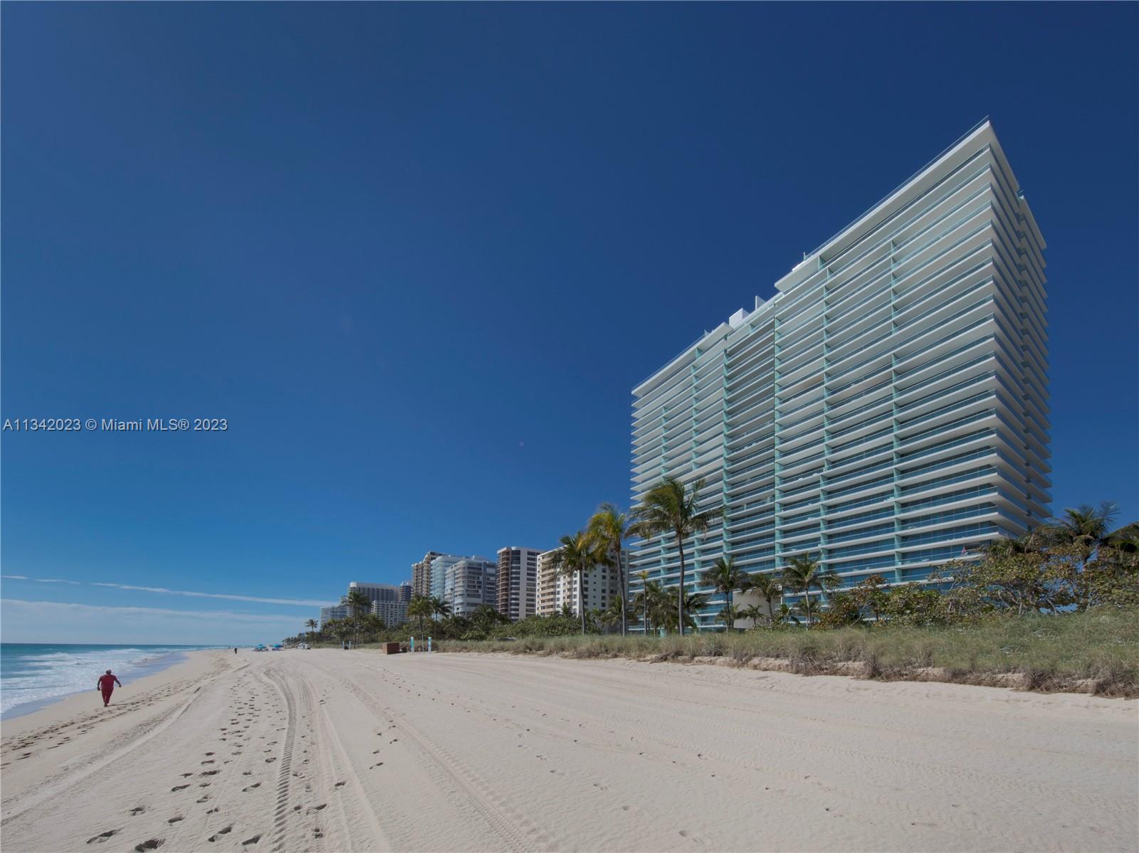 Magnificent floor through unit in the most exclusive and newest building in Bal Harbour. 3450 sqft unit 3 bedrooms, 4.5 bathrooms, service quarters, open kitchen with amazing direct ocean views with stunning morning sunrises and sunsets. Spa, gym, pilates studio, restaurants for residents only, 2 clay tennis courts, 24/7 concierge and security.