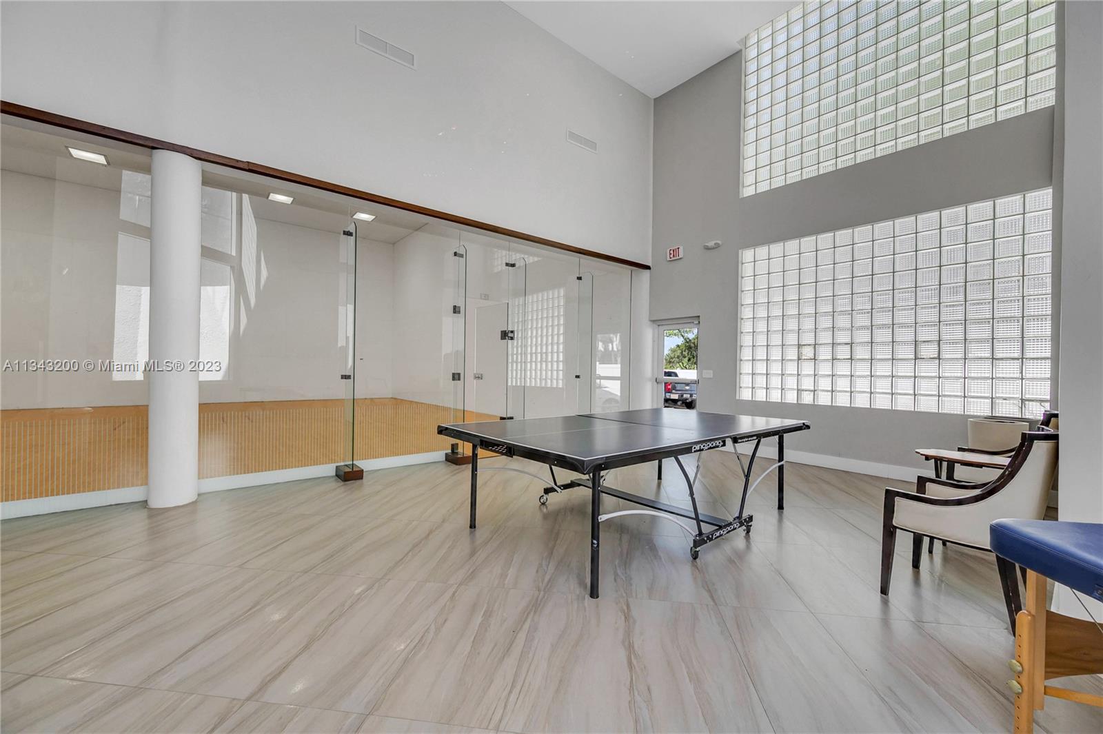 Racquetball courts and table tennis
