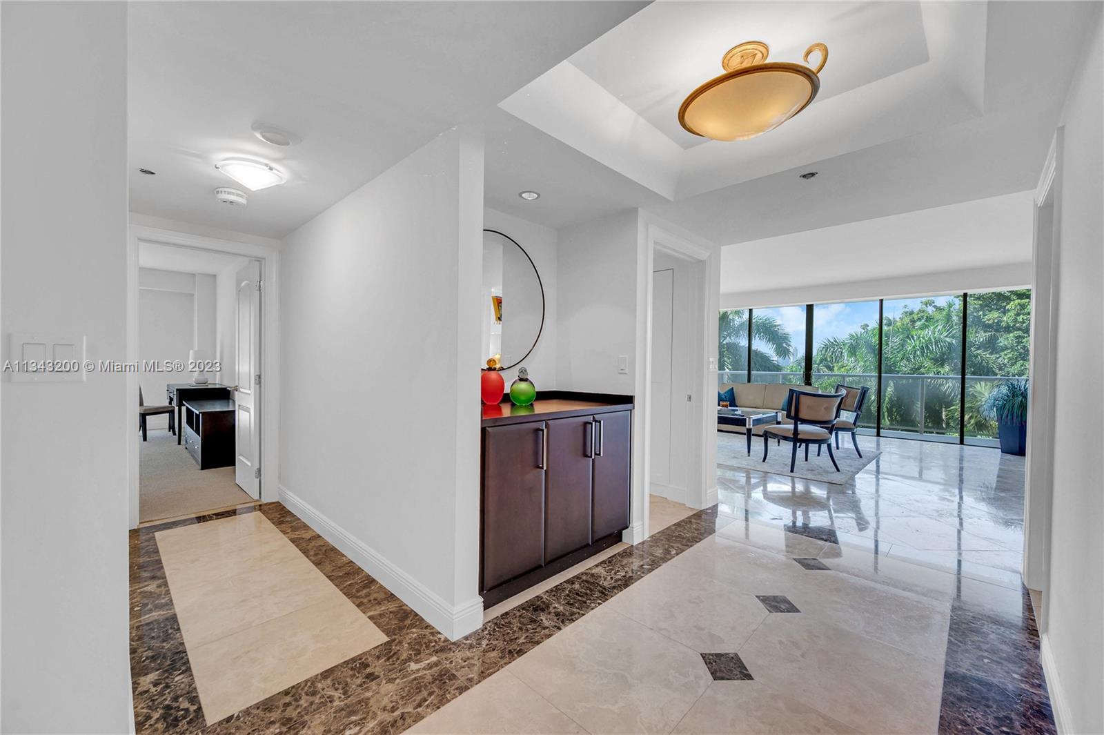 Double door entry leading to foyer