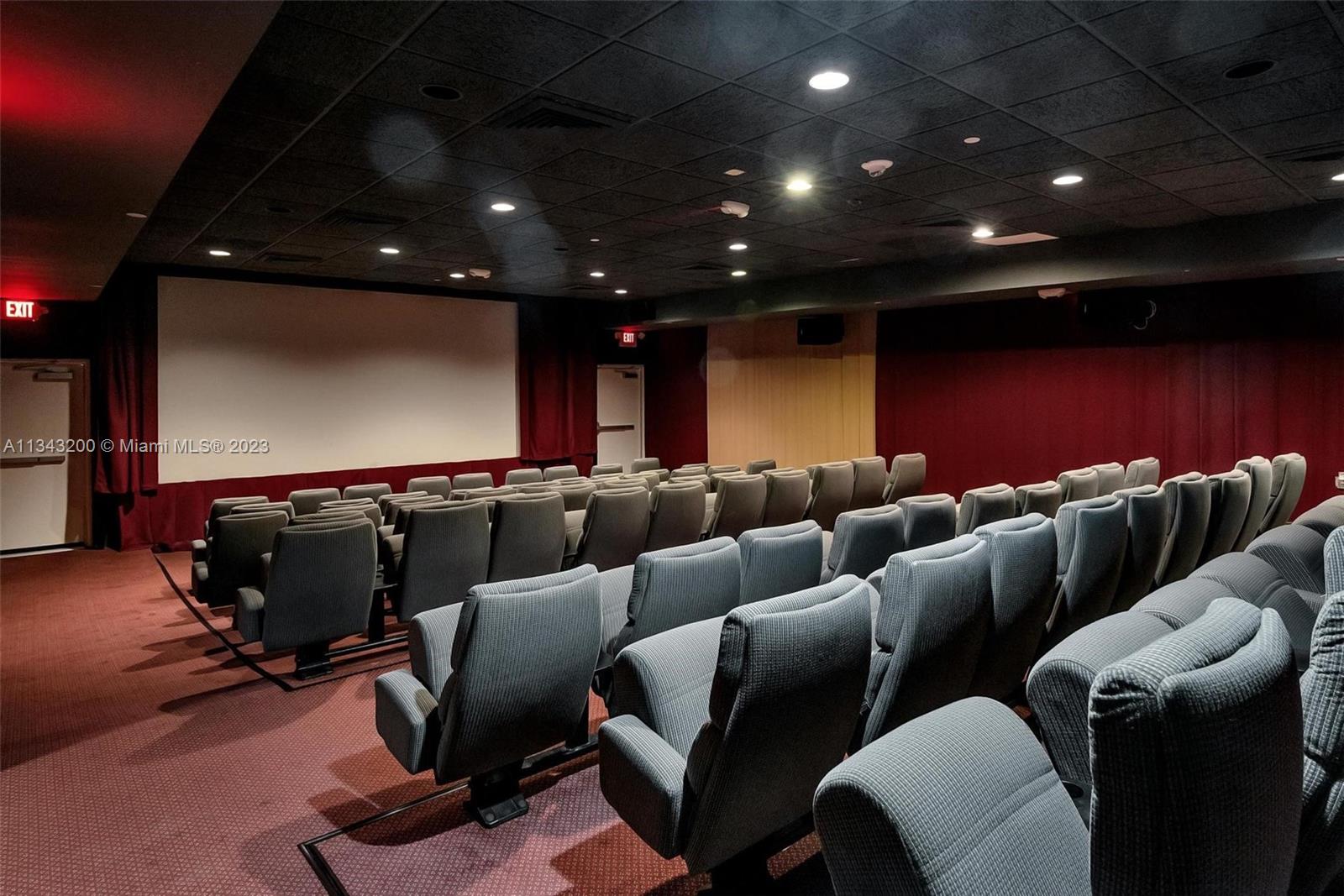 Full-size movie theater you can reserve for you and your guests.
