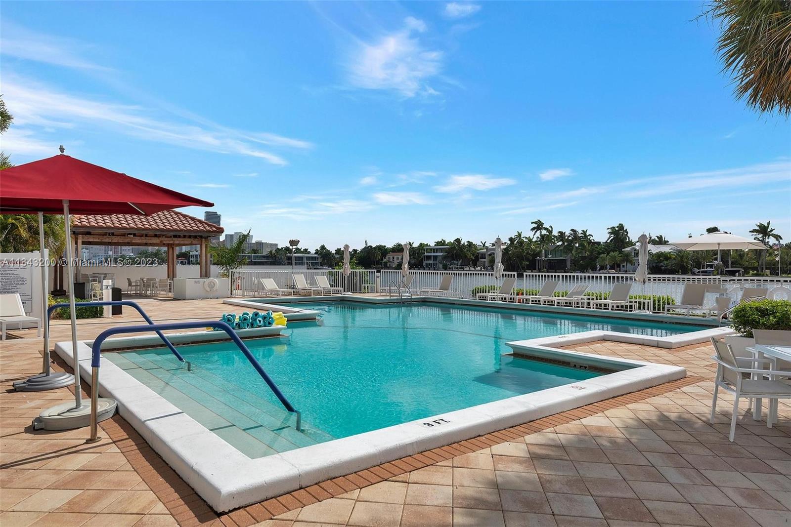 Intracoastal pool with soothing water views.