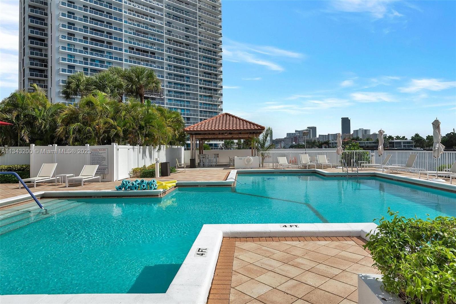 Relax overlooking the intracoastal  views or enjoy group aqua aerobic classes