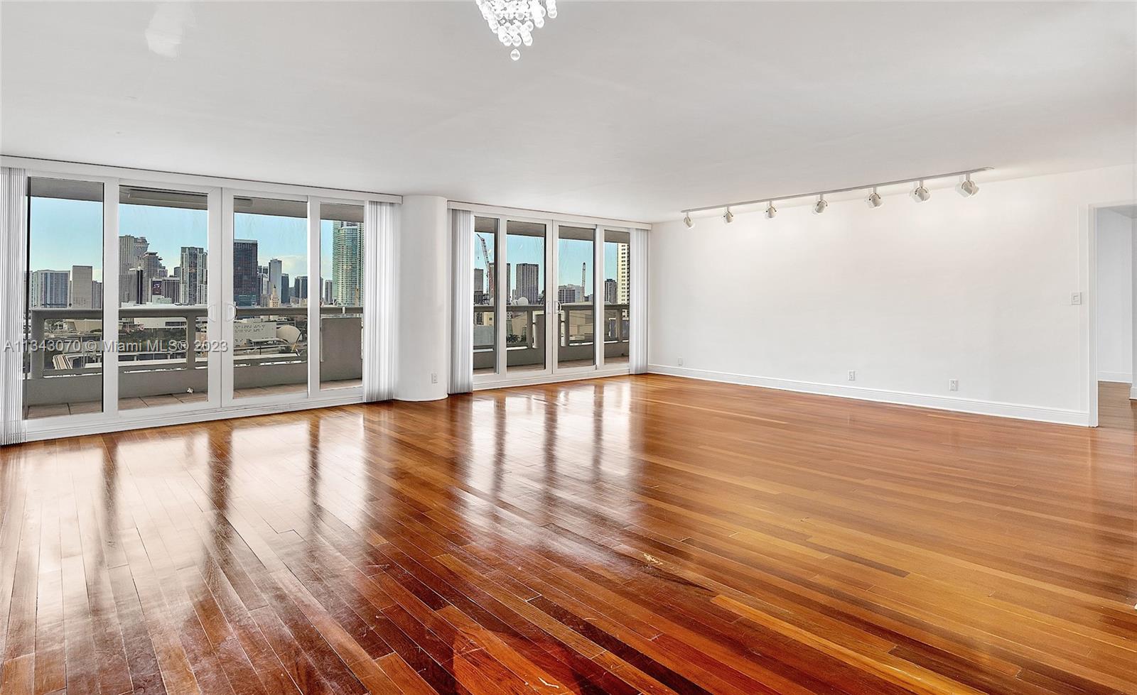 View from dining room looking to the southwest and balcony.