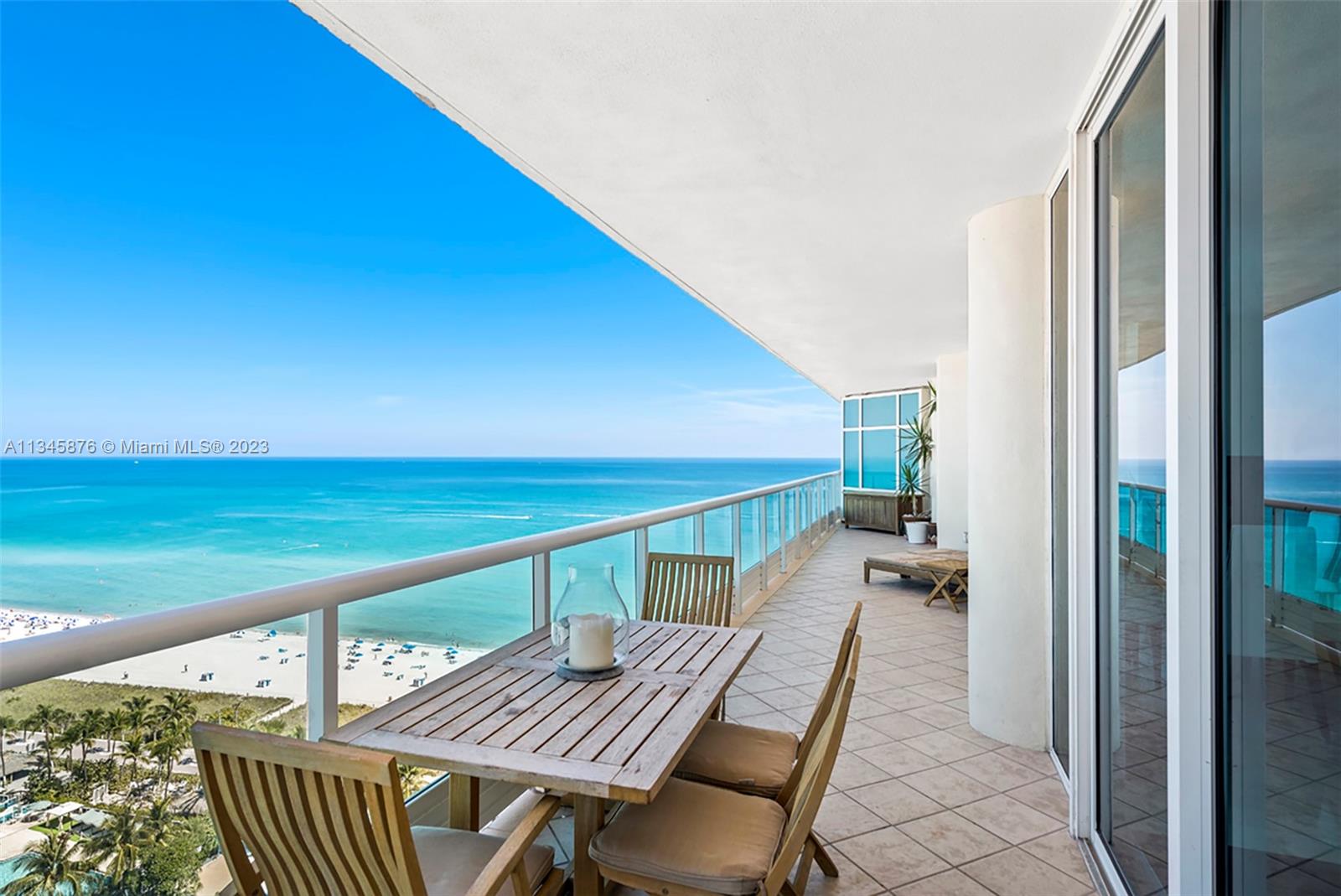 View from expansive balcony off the kitchen area